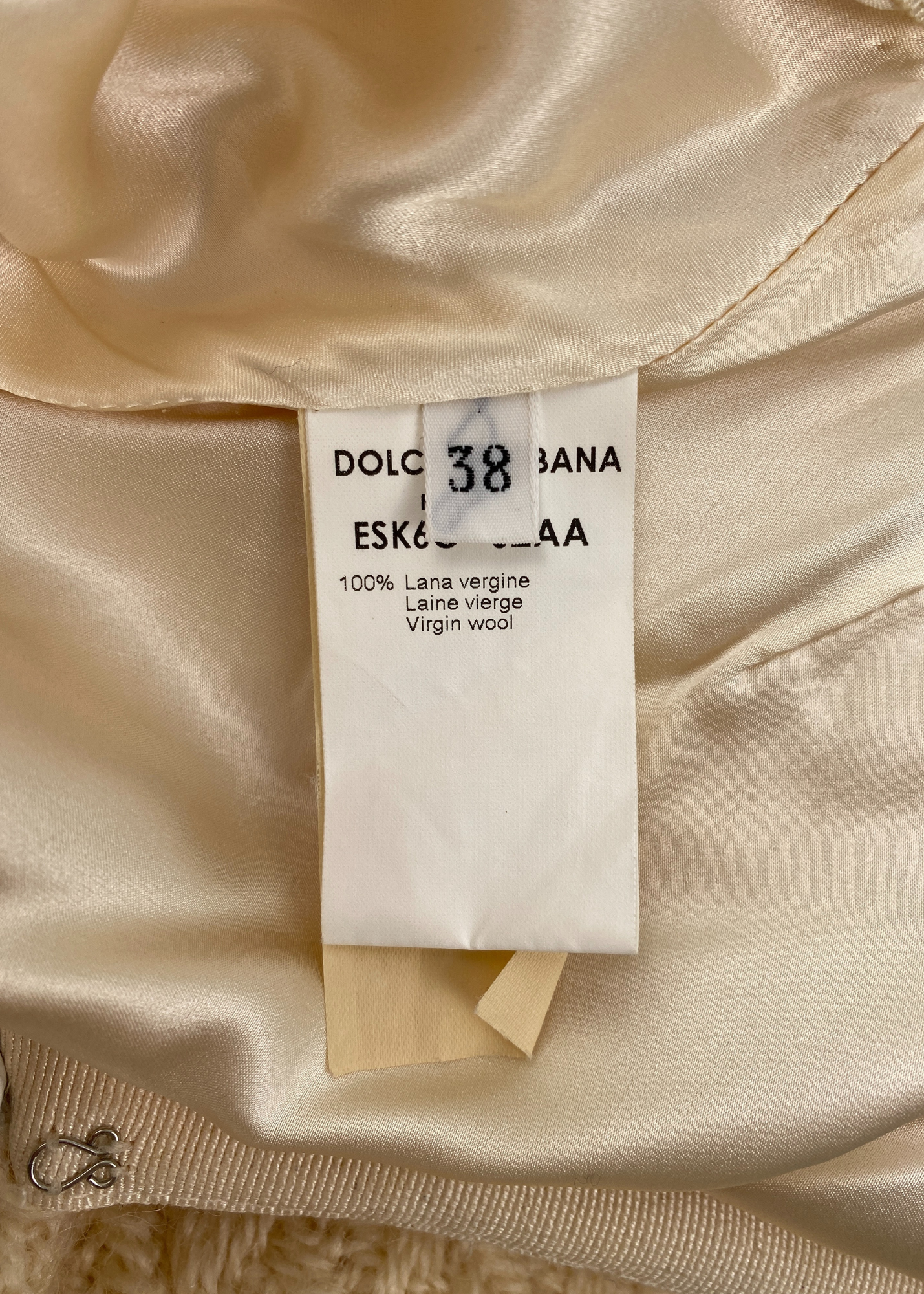 DOLCE & GABBANA Wool Knit Asymmetric Midi Skirt