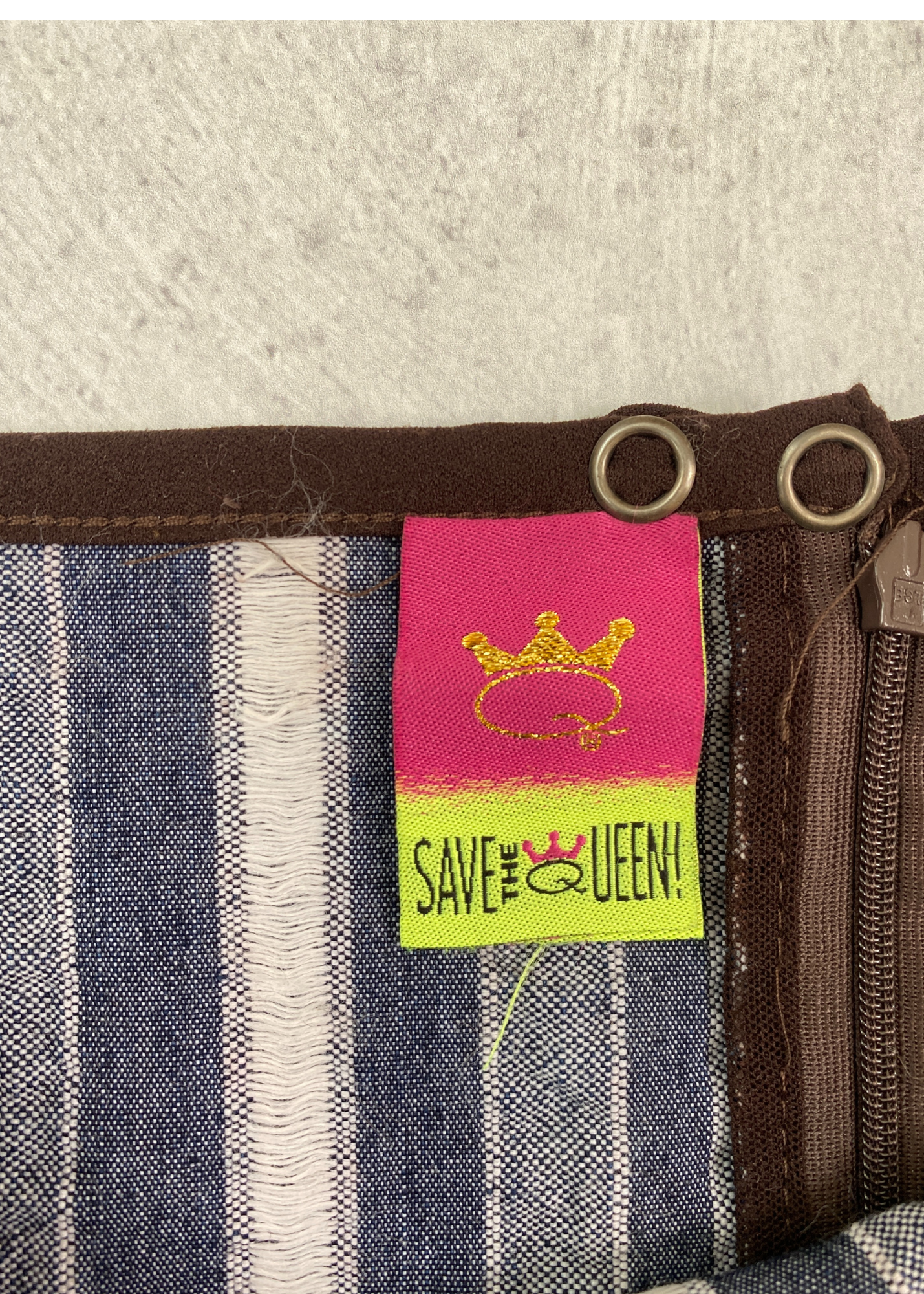 VINTAGE SAVE THE QUEEN Applique Midi Skirt