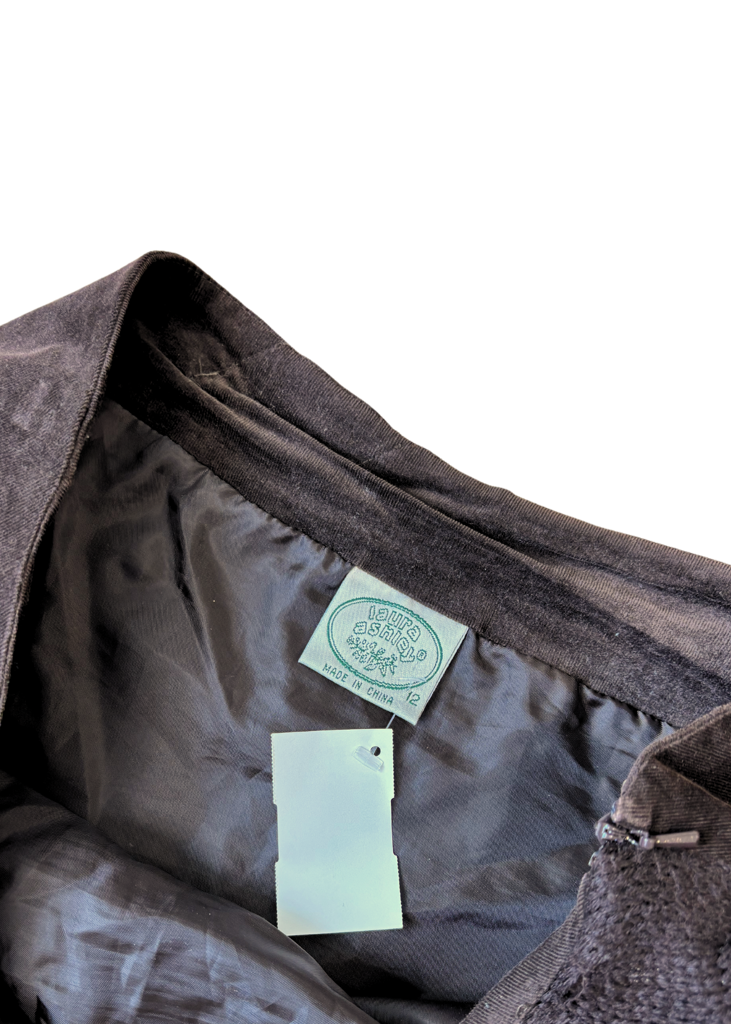 VINTAGE LAURA ASHLEY Velvet Knit Midi Skirt