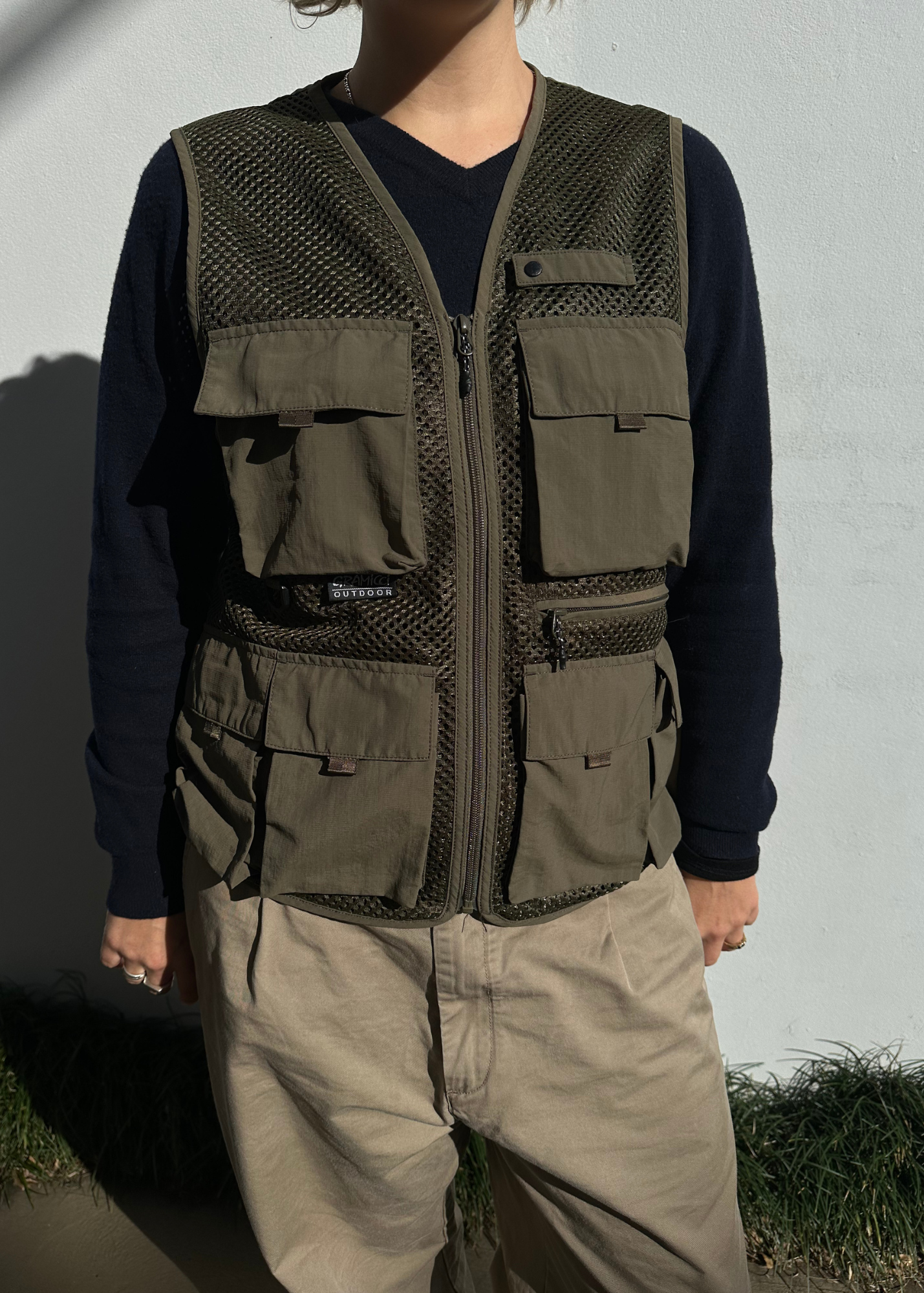 GRAMICCI (BNWT) Khaki 'Gone Fishing' Utility Vest