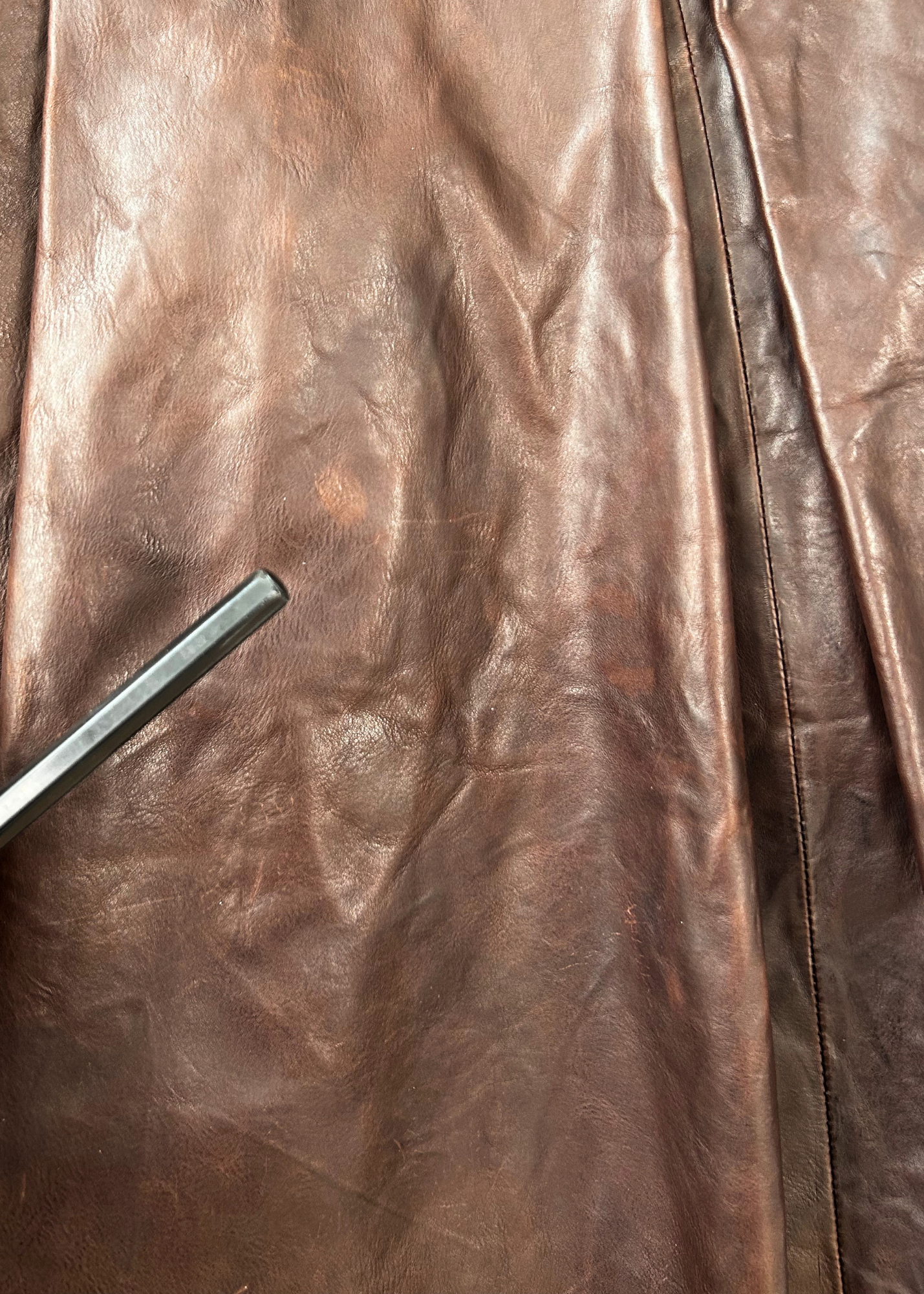 MIU MIU (AS IS) A/W 2006 Leather Pleat Mini Skirt