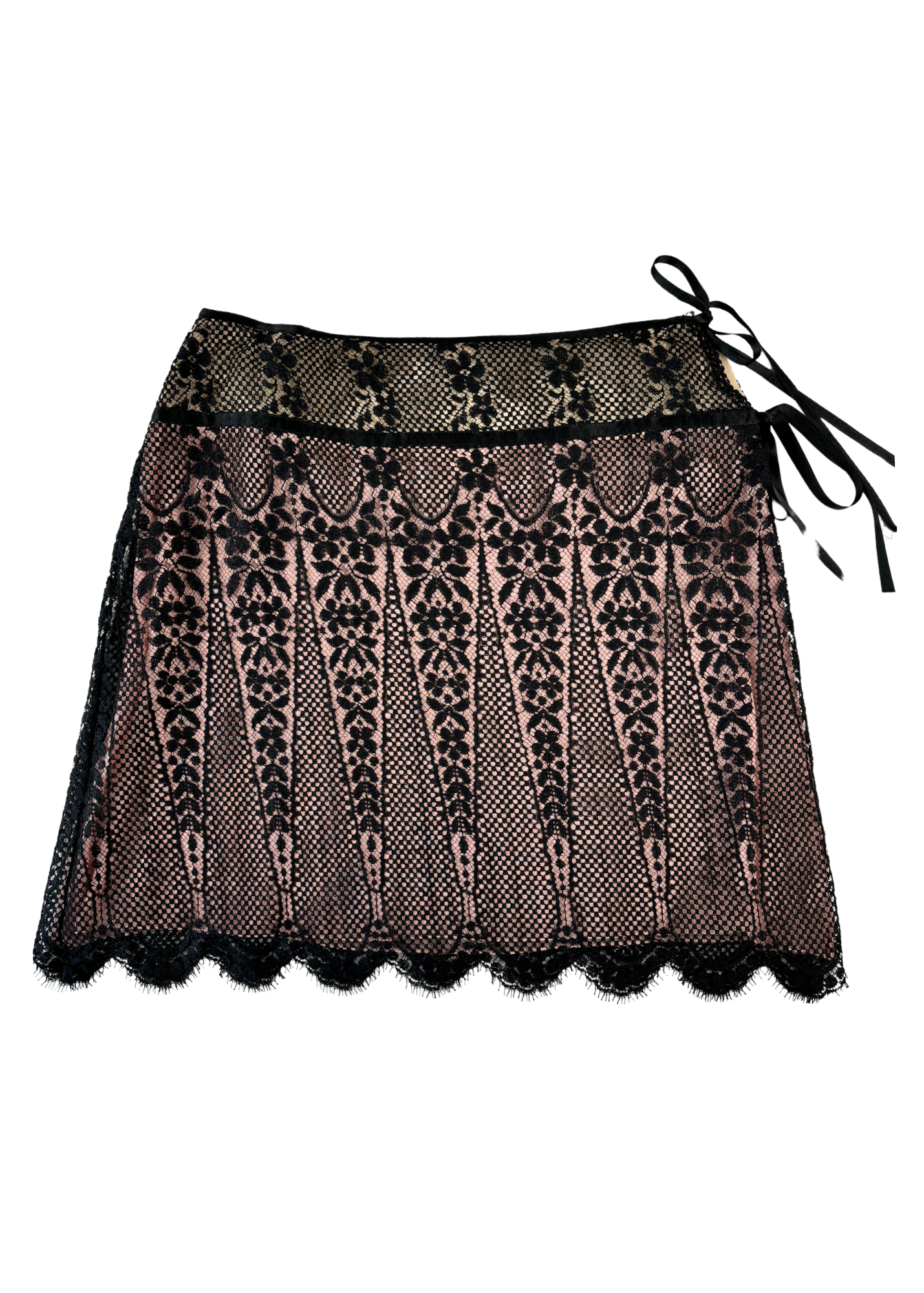 BLUMARINE (AS IS) SS1999 Lace Mini Skirt