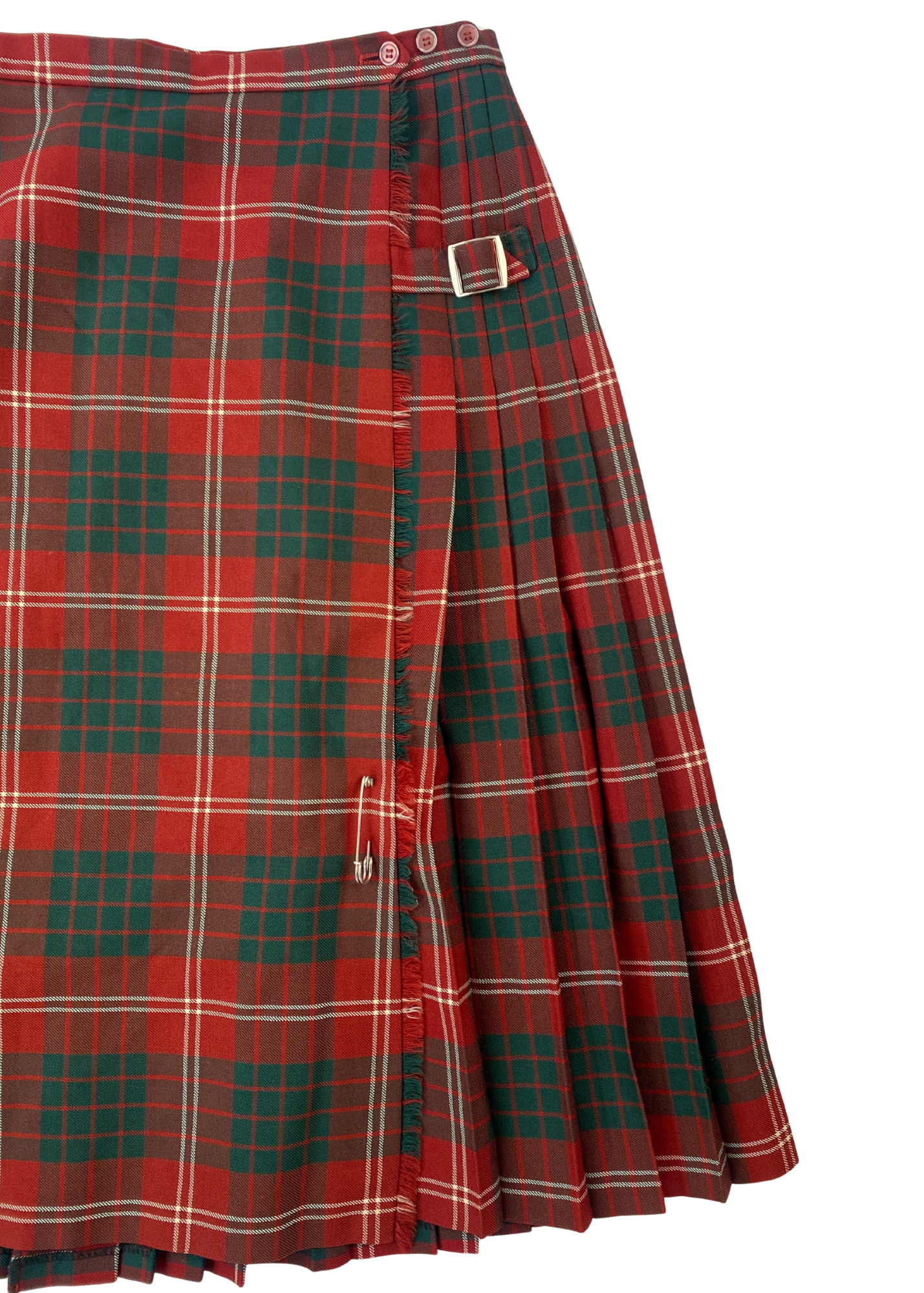 VINTAGE FLETCHER JONES Wool Pleat Midi Skirt