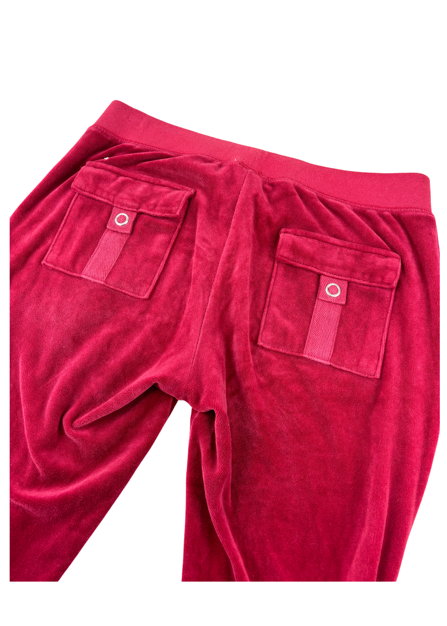 JUICY COUTURE Red Velour Tracksuit Pants
