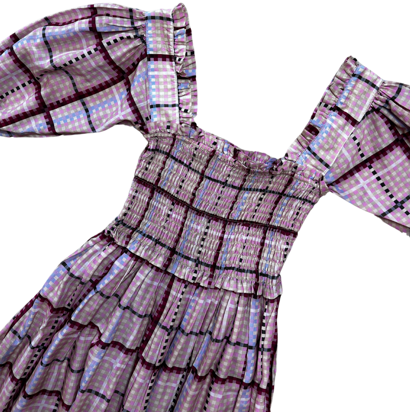 GANNI Gingham Maxi Dress