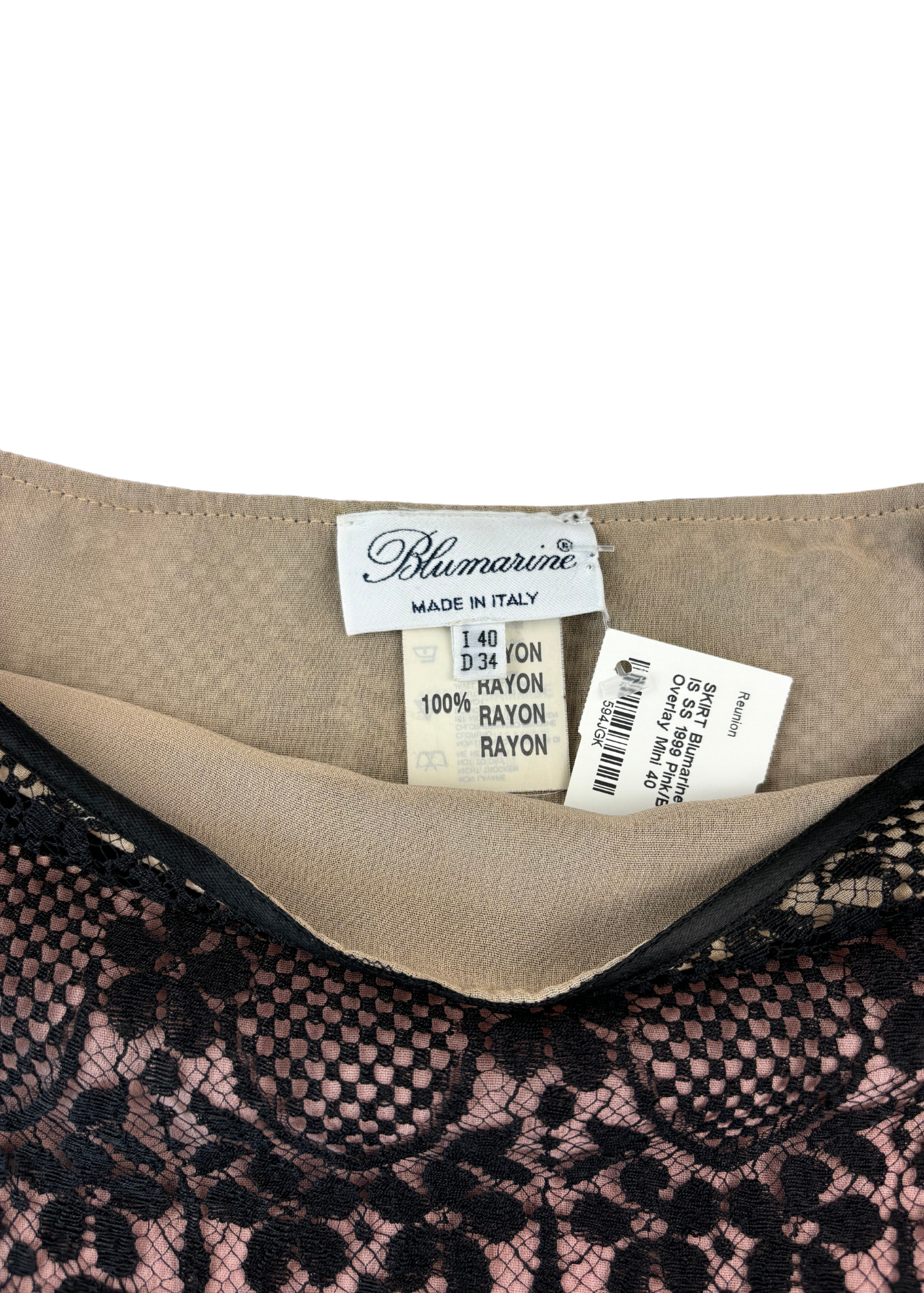 BLUMARINE (AS IS) SS1999 Lace Mini Skirt