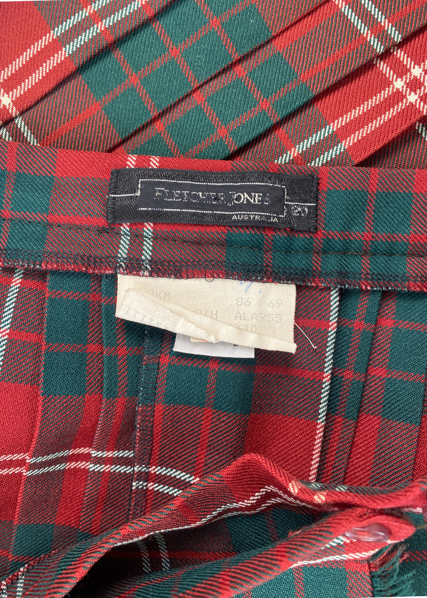 VINTAGE FLETCHER JONES Wool Pleat Midi Skirt