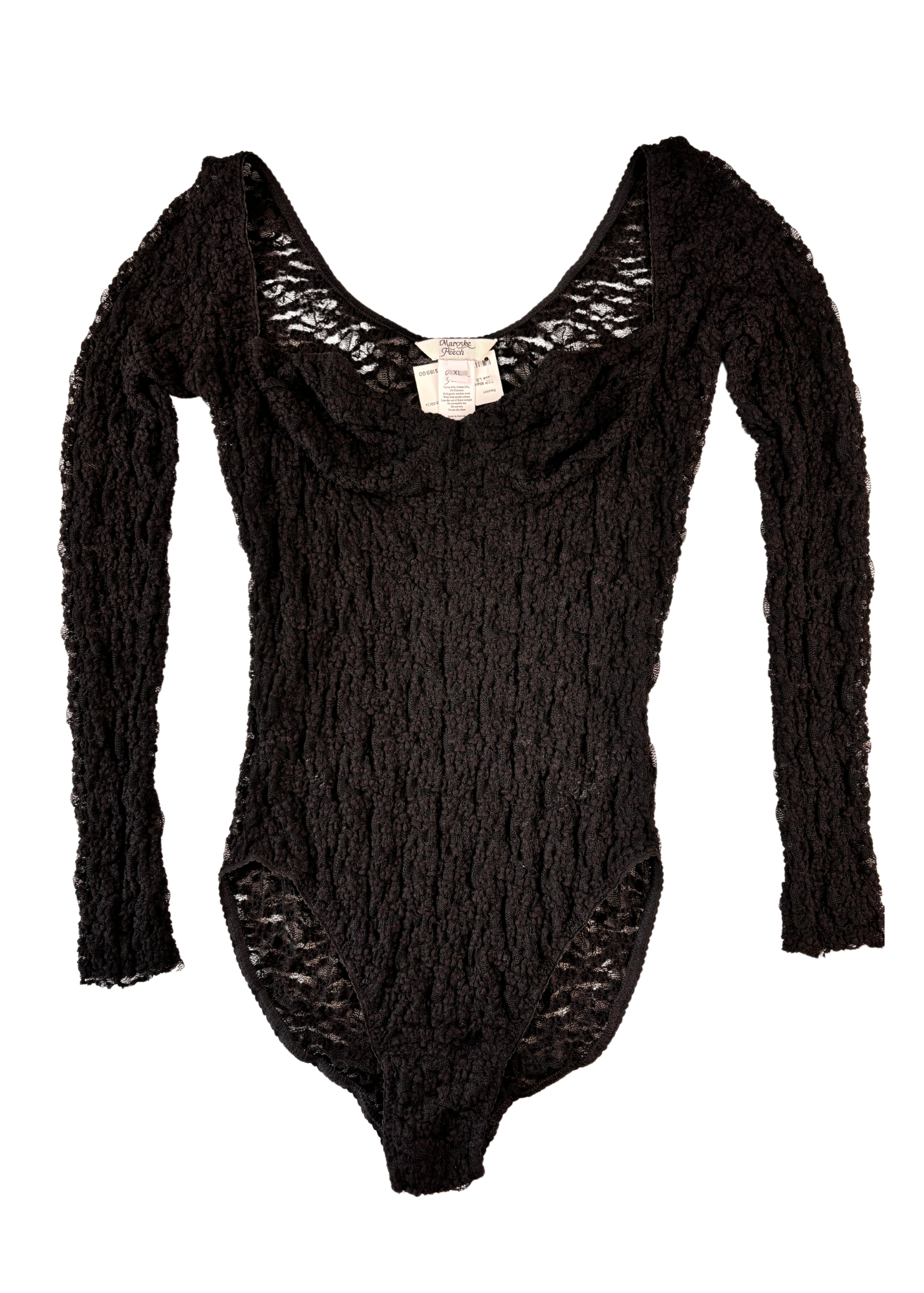 MAROSKE PEECH Black Lace Leotard