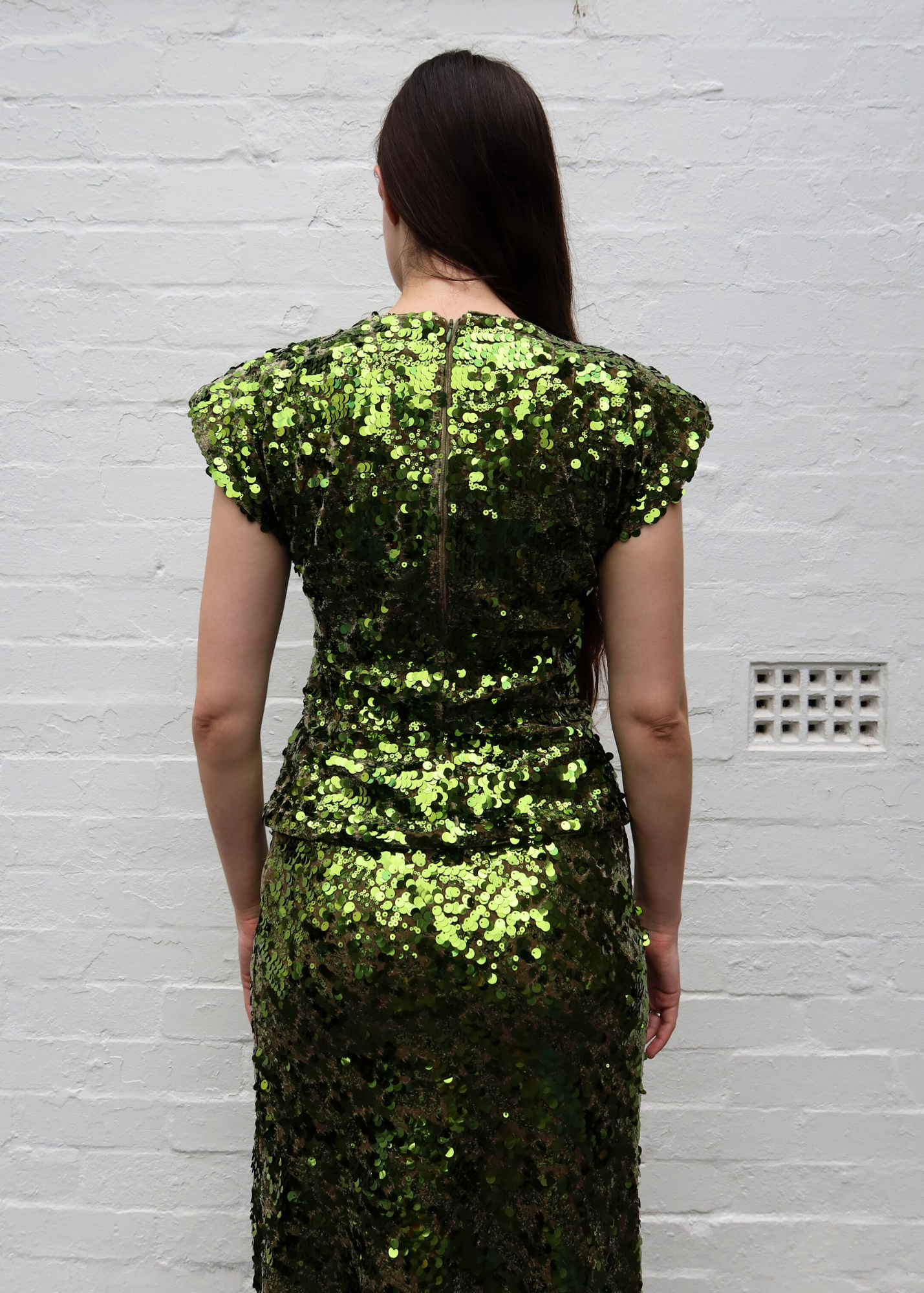 GANNI (BNWT) Sequin Padded Shoulder Top