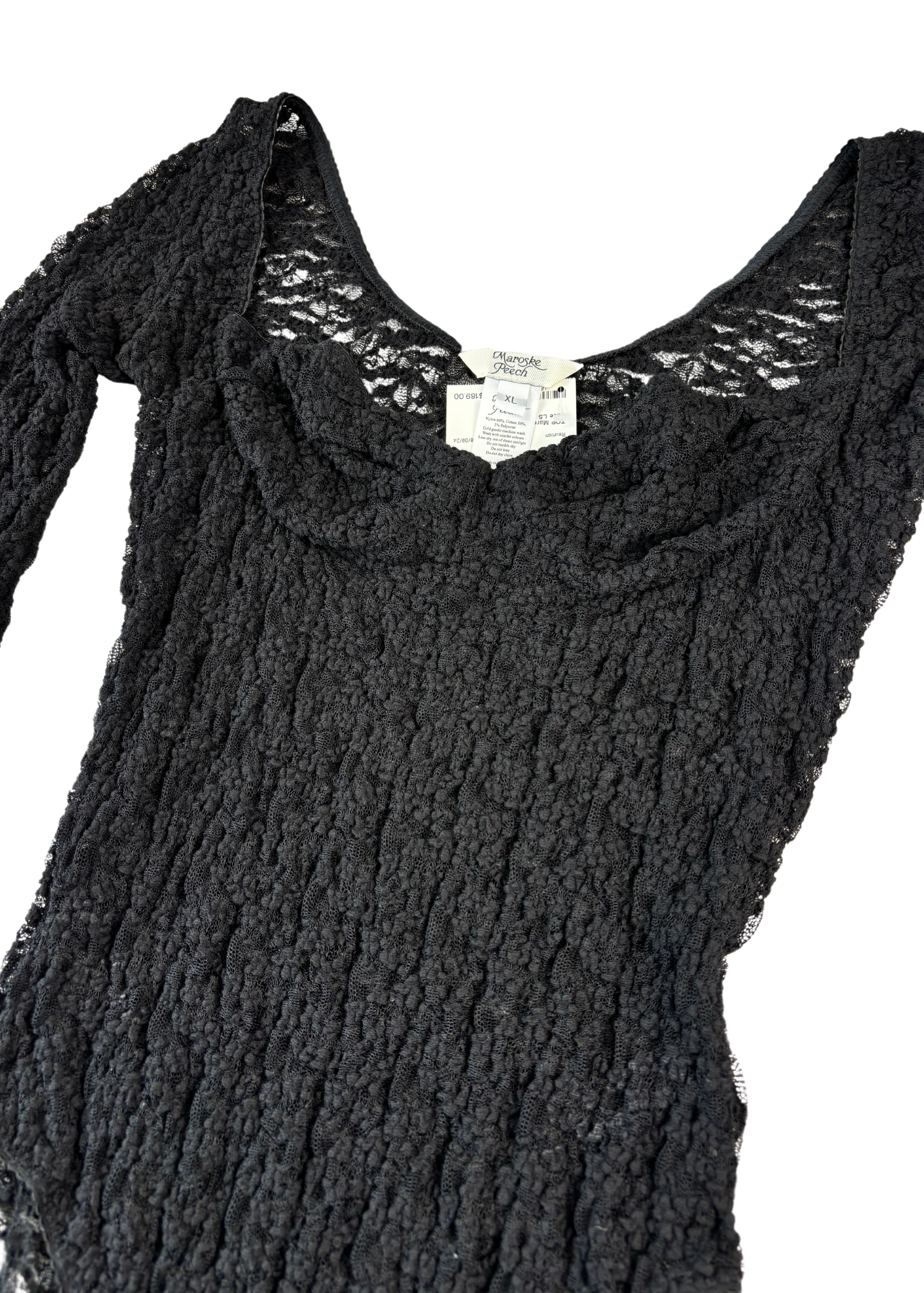 MAROSKE PEECH Black Lace Leotard