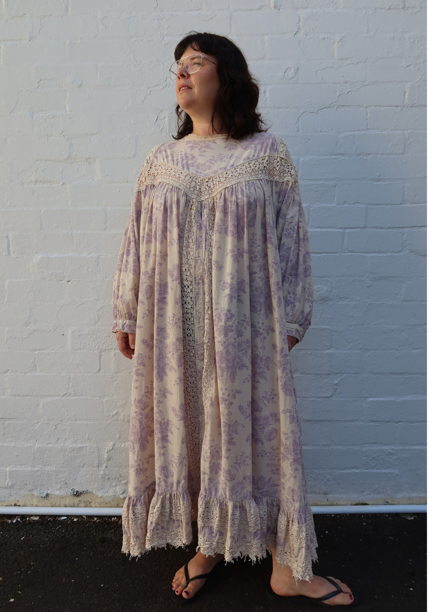 MAGNOLIA PEARL Floral Print Lace Maxi Dress