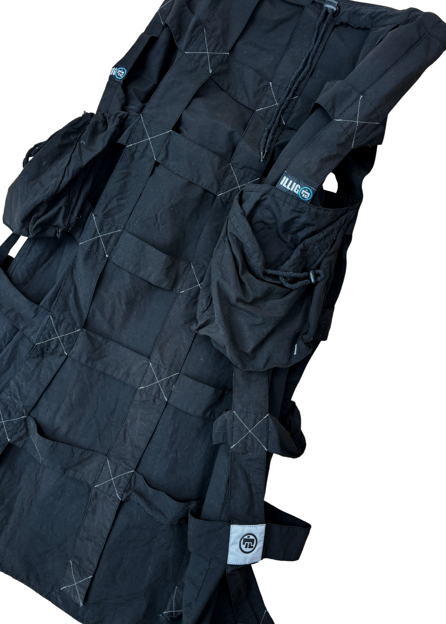 ILLIG 90s Industrial Raver Cage Cargo Skirt