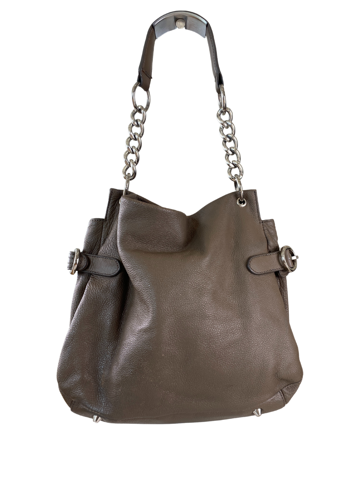 OROTON (AS IS) Leather Silver Chain Shoulder Bag
