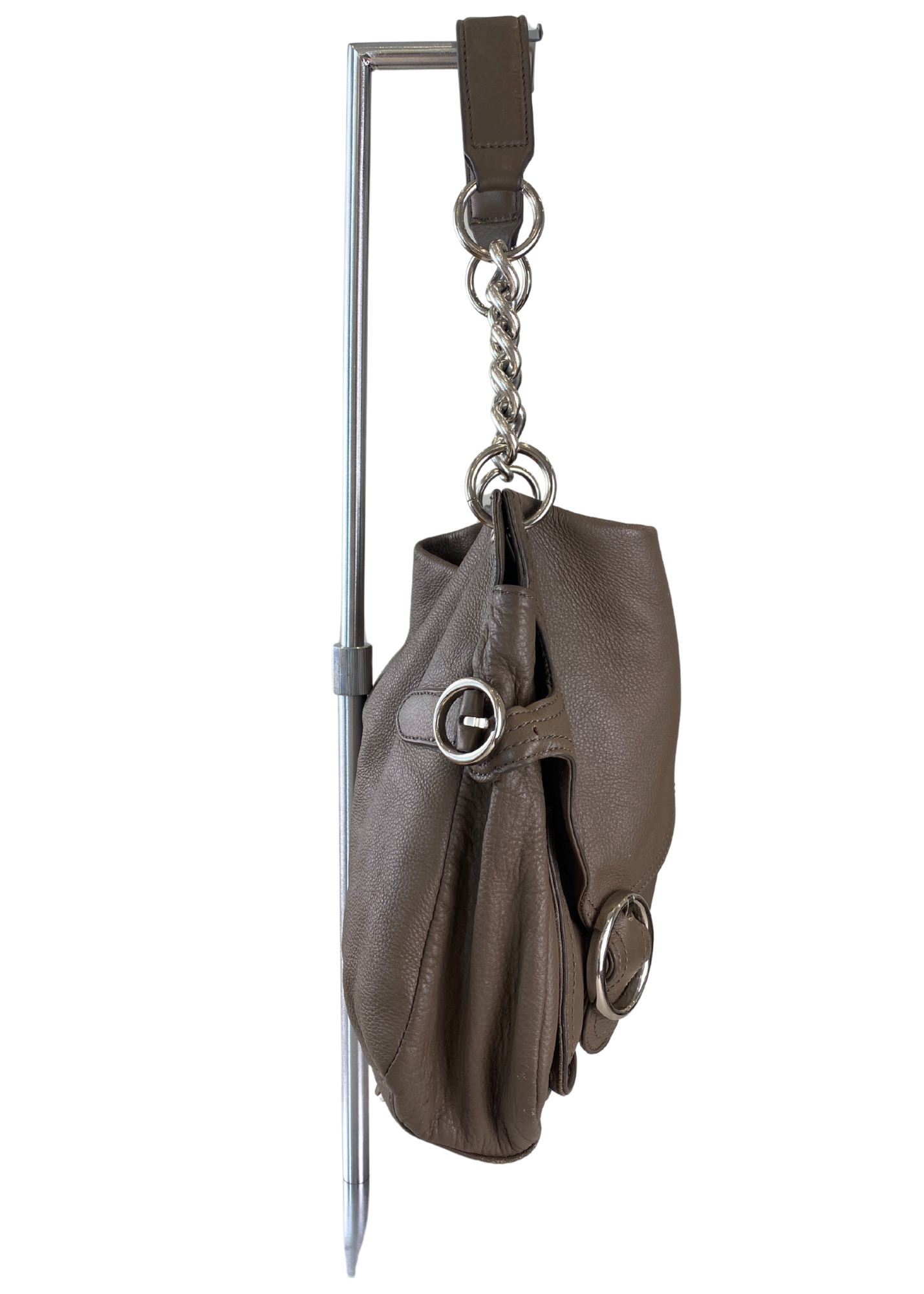 OROTON (AS IS) Leather Silver Chain Shoulder Bag
