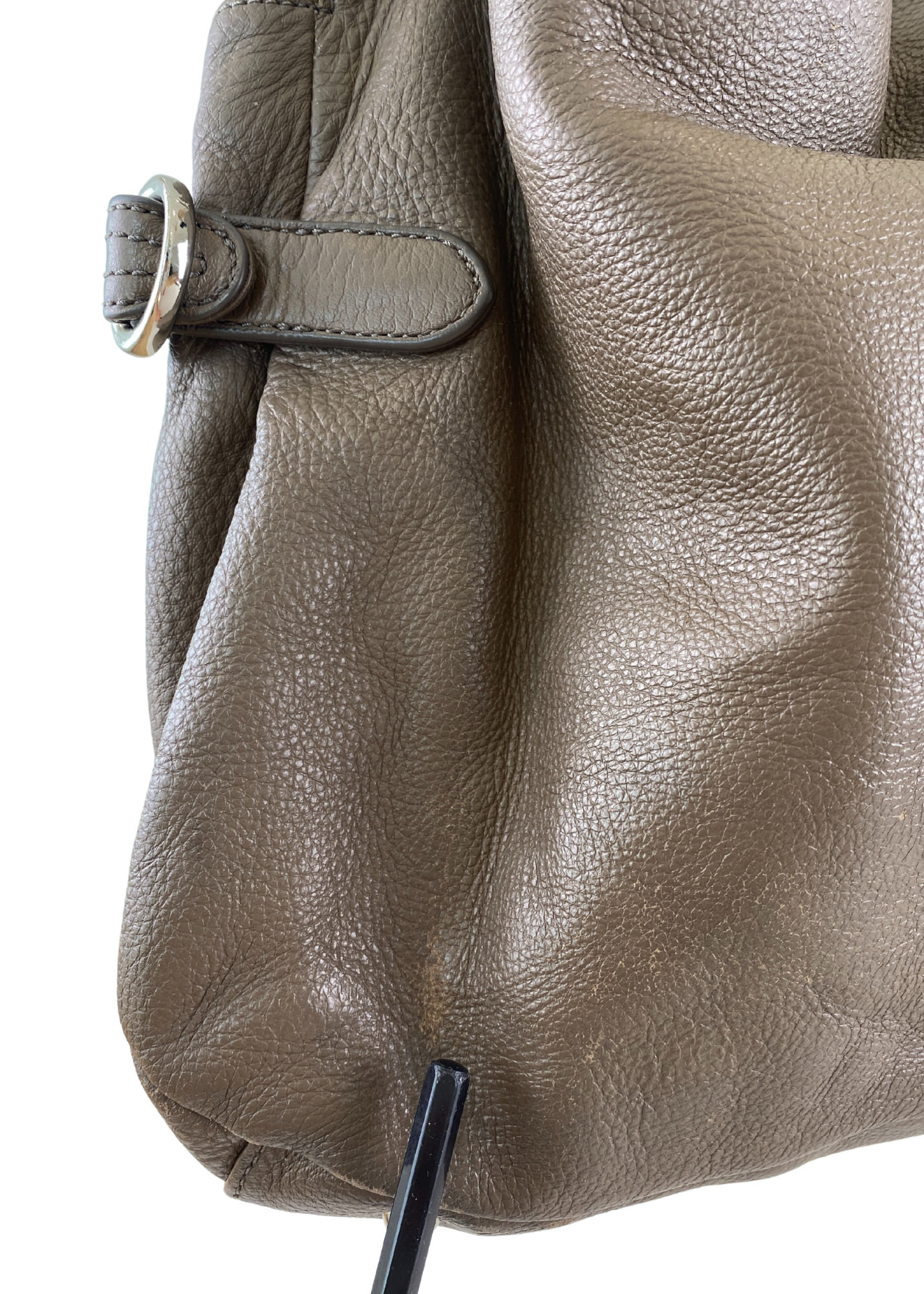 OROTON (AS IS) Leather Silver Chain Shoulder Bag