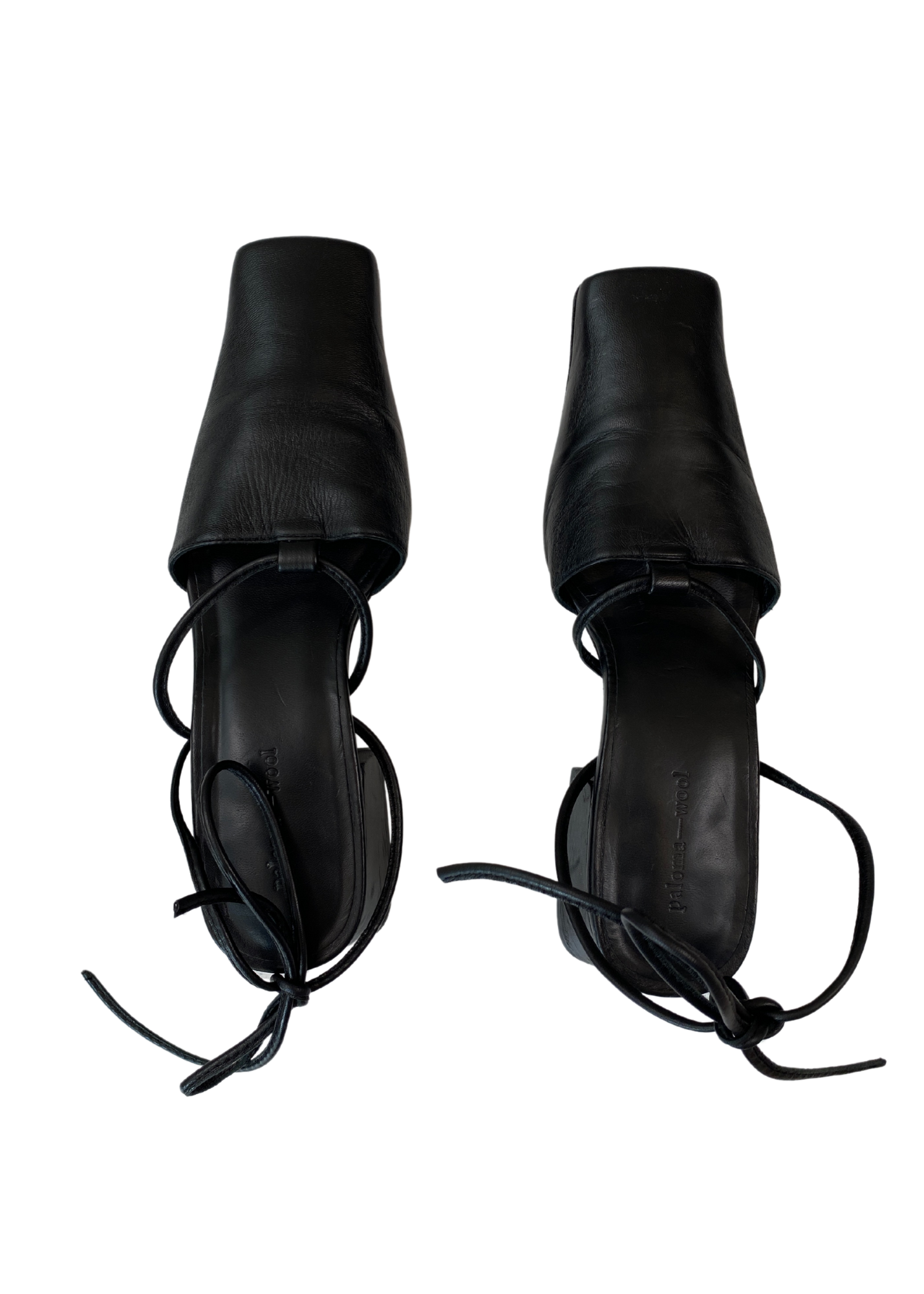 PALOMA WOOL (AS IS) Leather Block Heel Tie Up