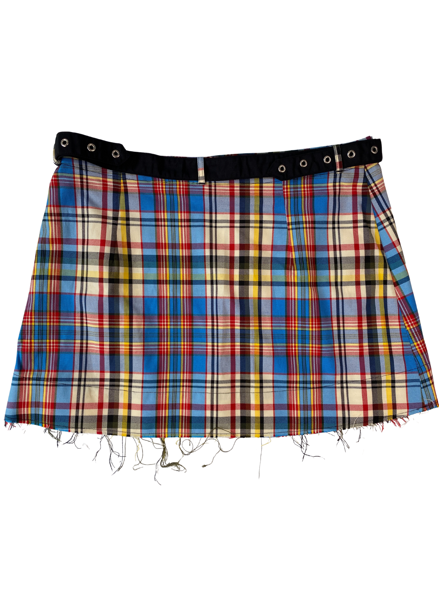 MARQUES ALMEIDA Tartan Raw Hem Mini Skirt