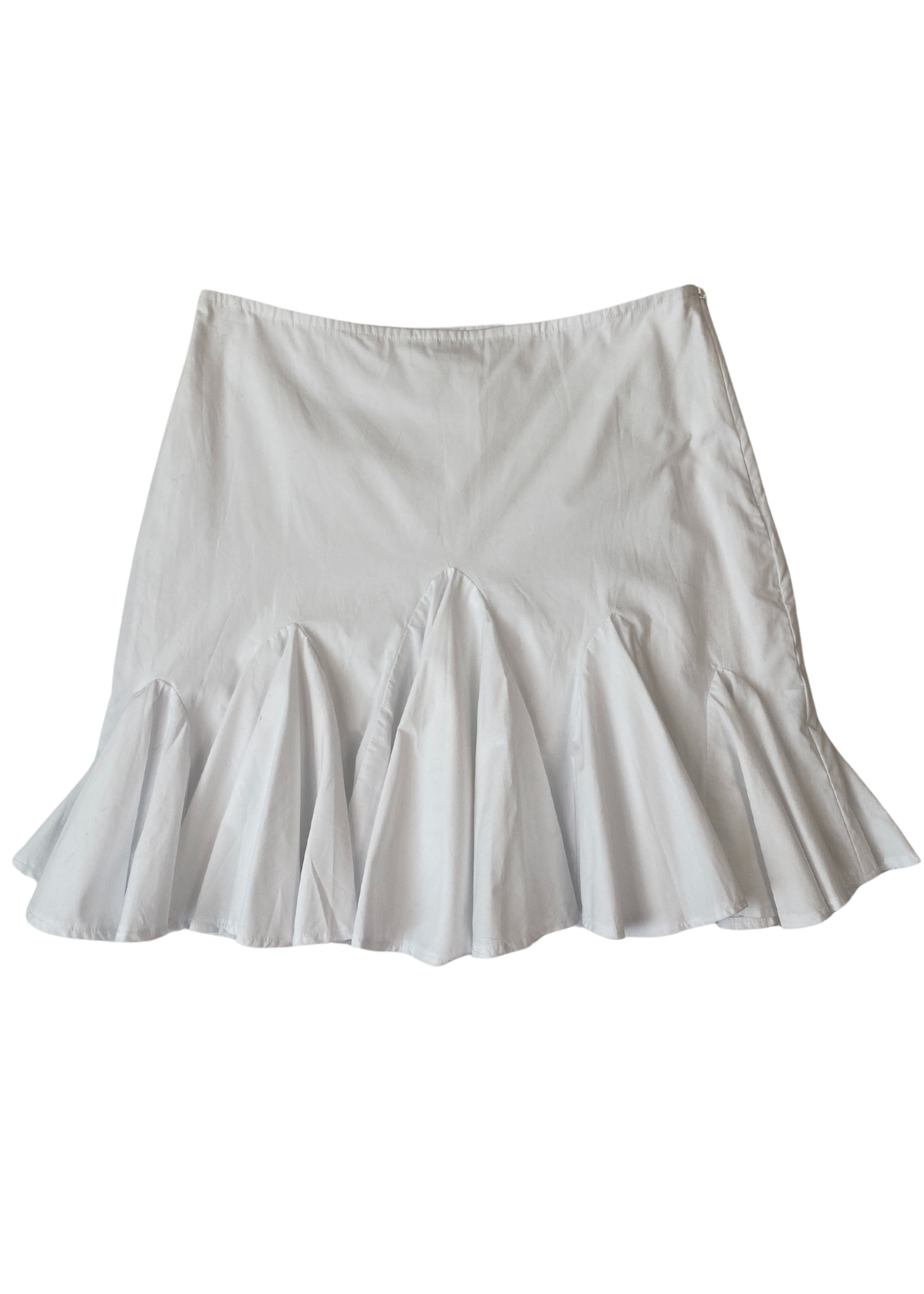 BELLE THE LABEL Poplin Frill Mini Skirt