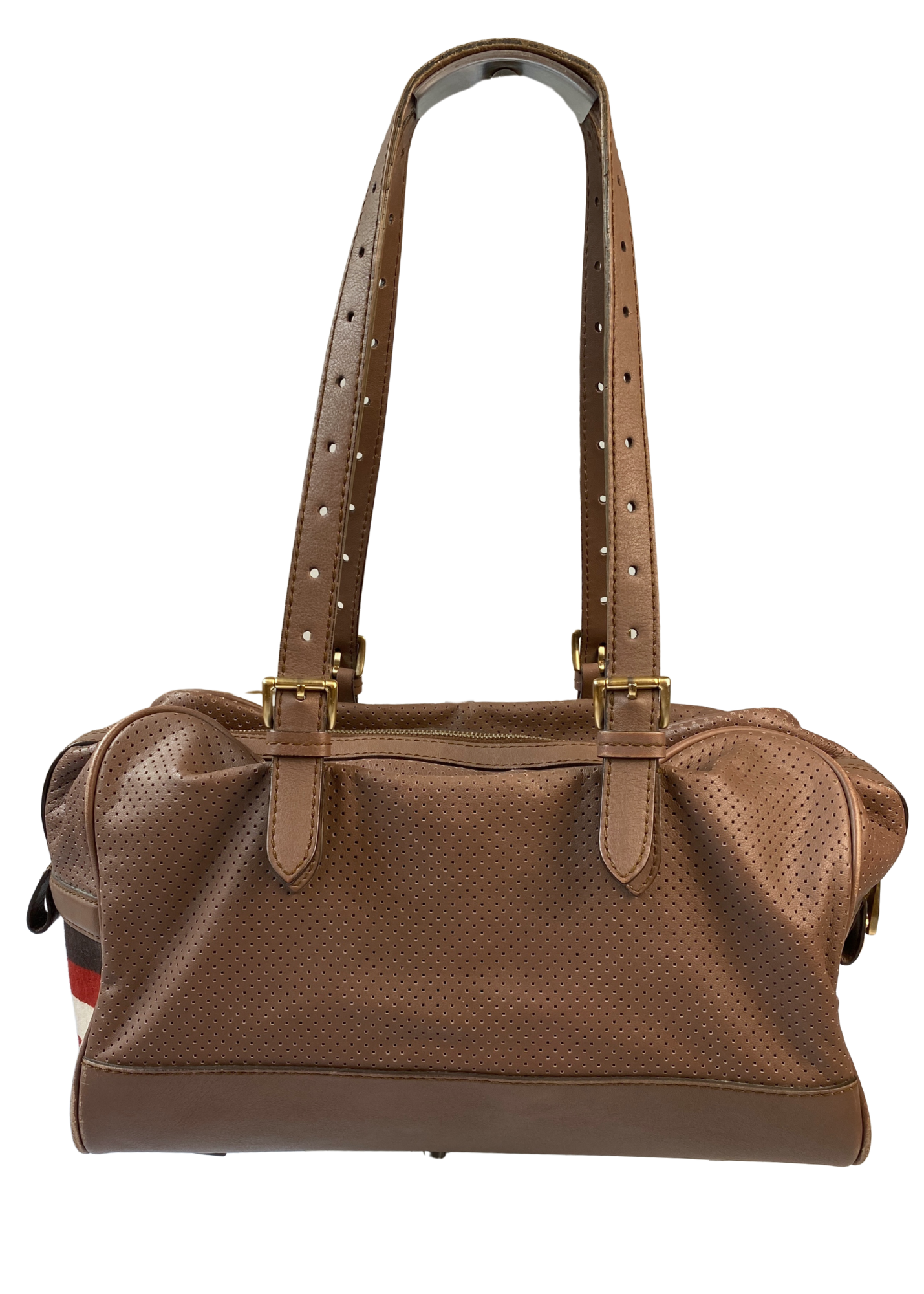 BALLY (AS IS) Perforated Leather Bowling Bag