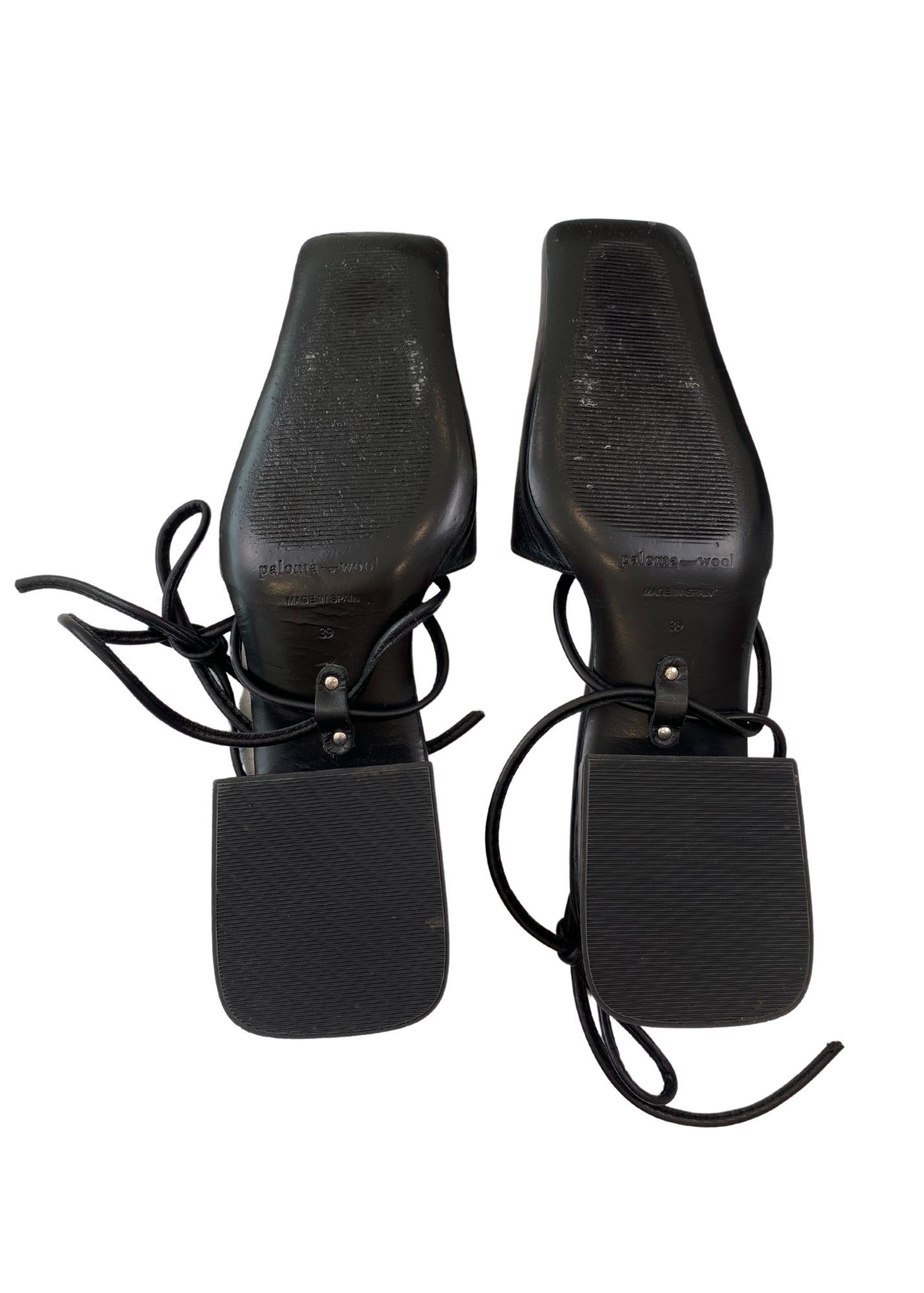 PALOMA WOOL (AS IS) Leather Block Heel Tie Up