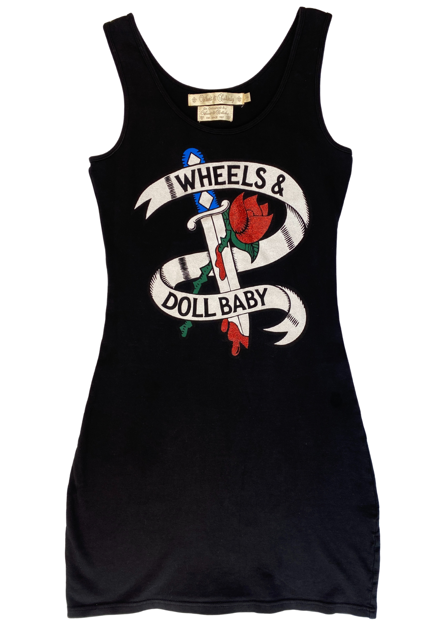 VINTAGE WHEELS & DOLLBABY Sparkly Rose Mini Dress