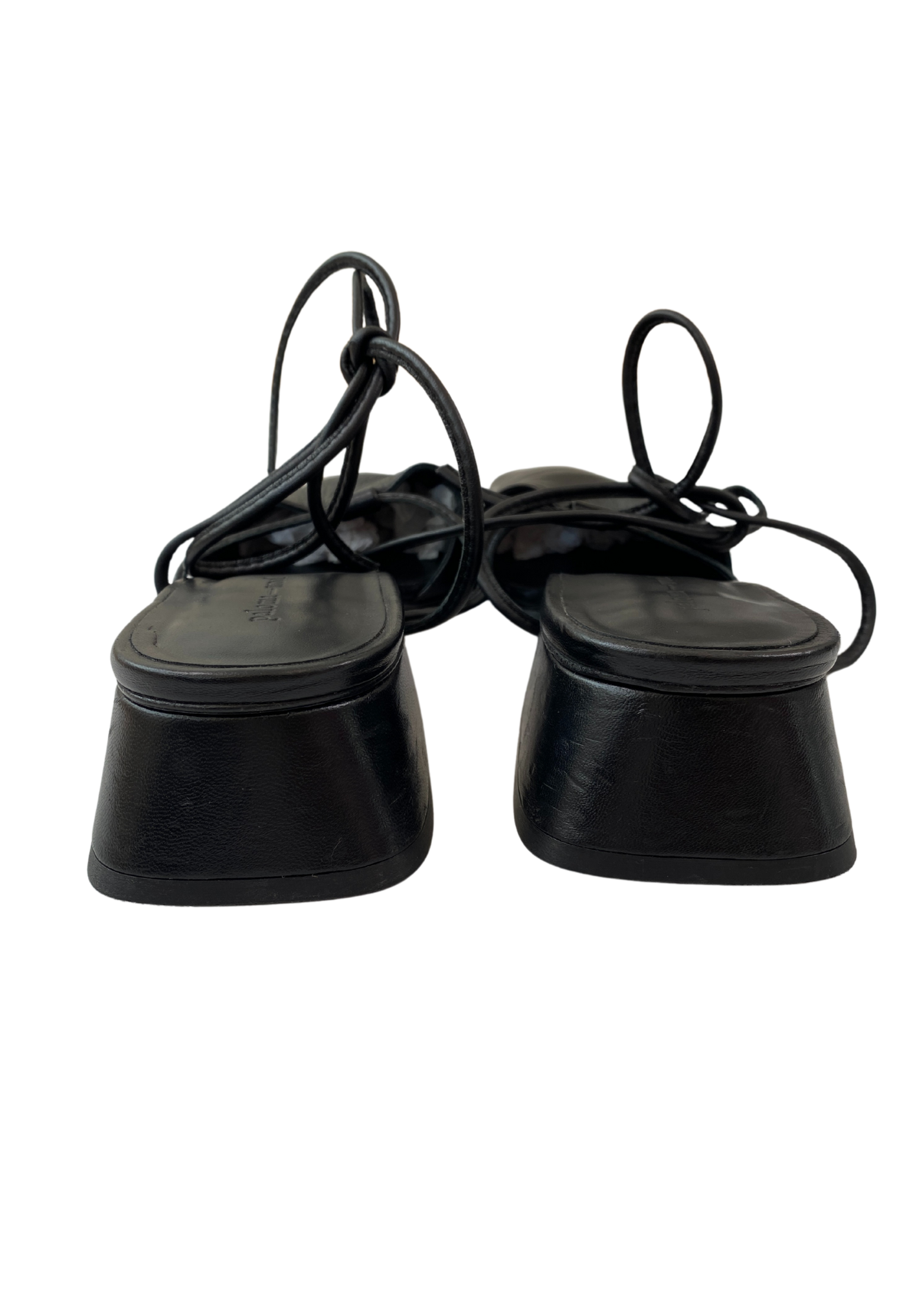 PALOMA WOOL (AS IS) Leather Block Heel Tie Up