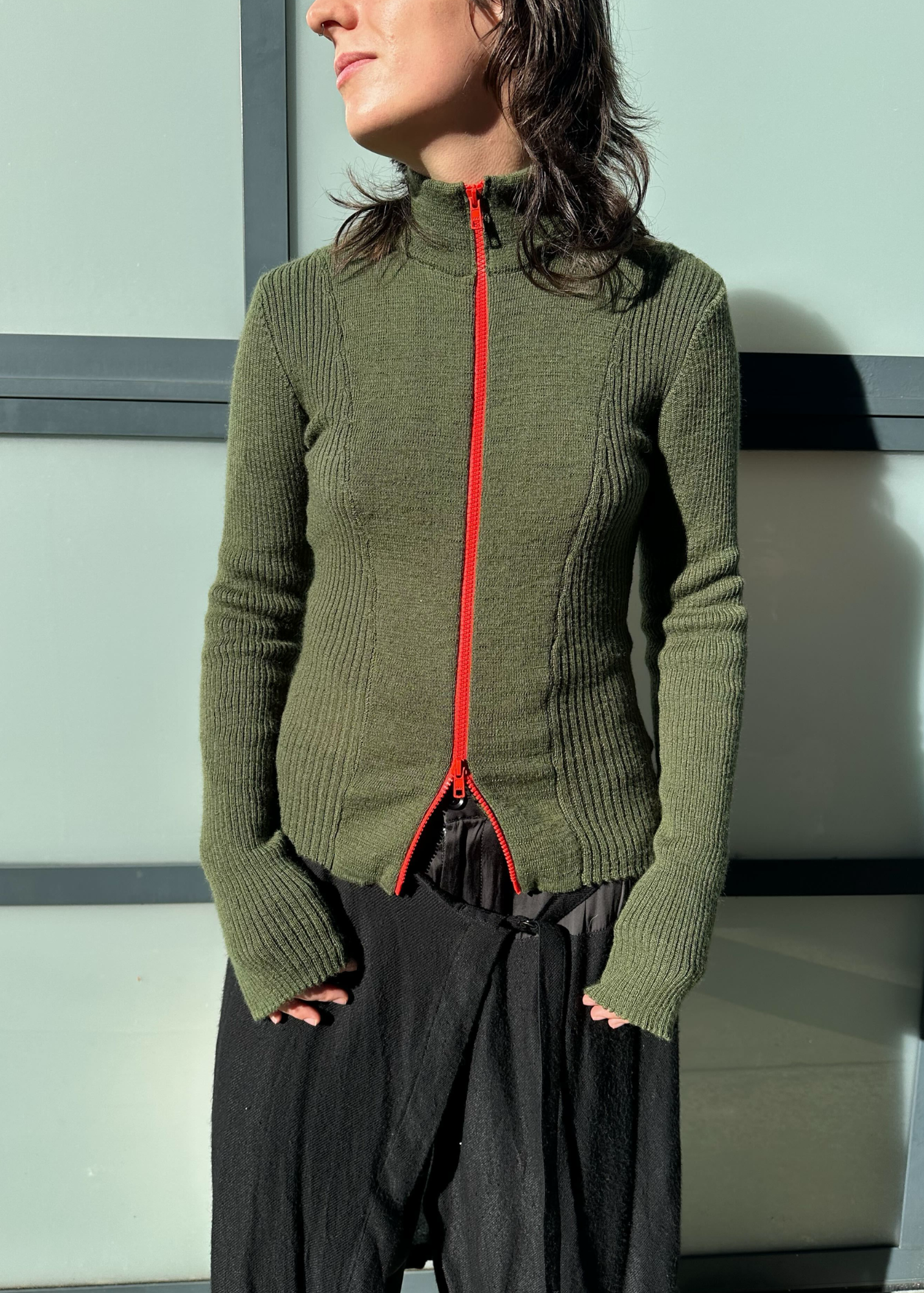 PALOMA WOOL Wool Blend Two Way Zip Knit