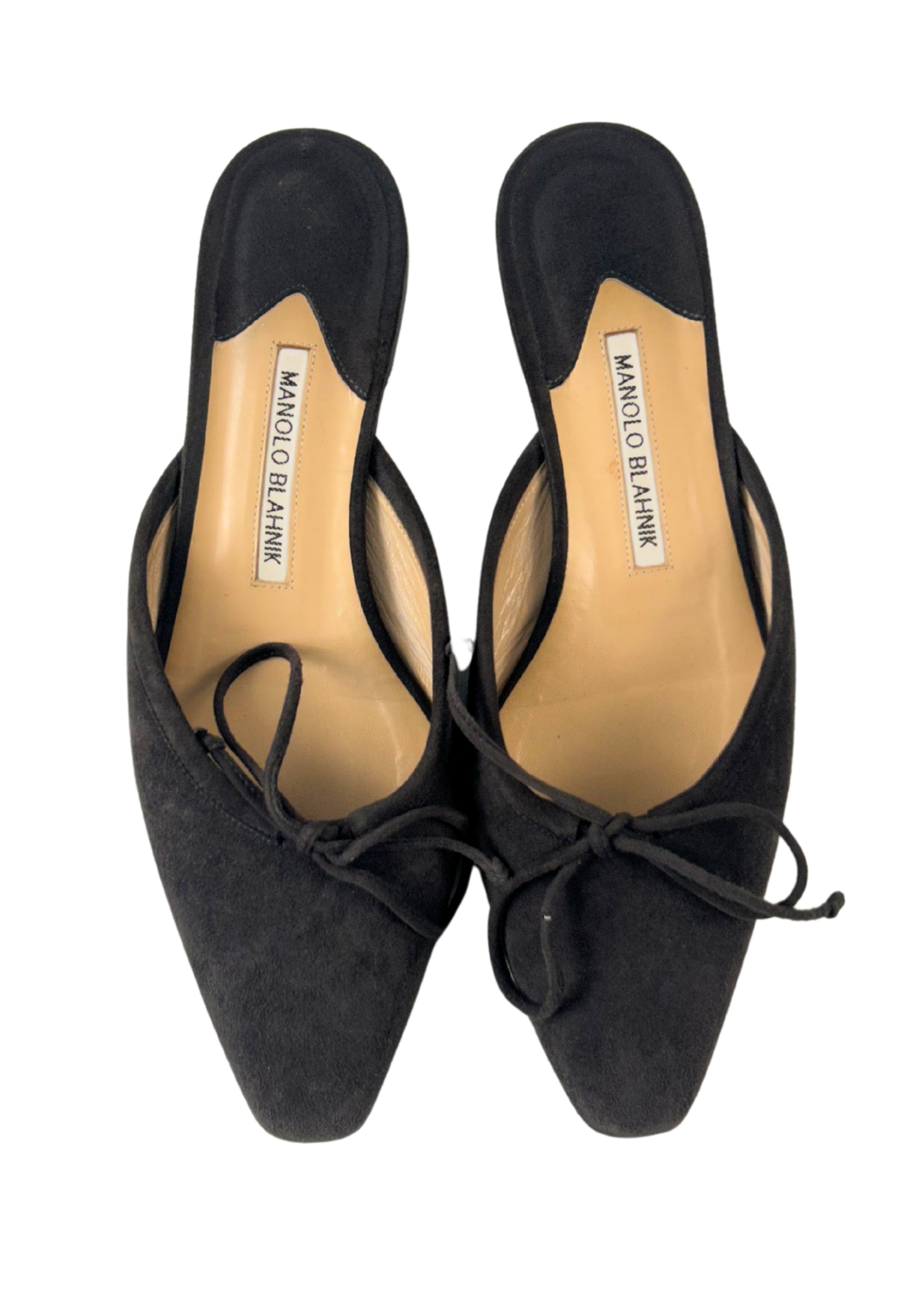 MANOLO BLAHNIK (AS IS) Suede 'Ballerimu' Mules