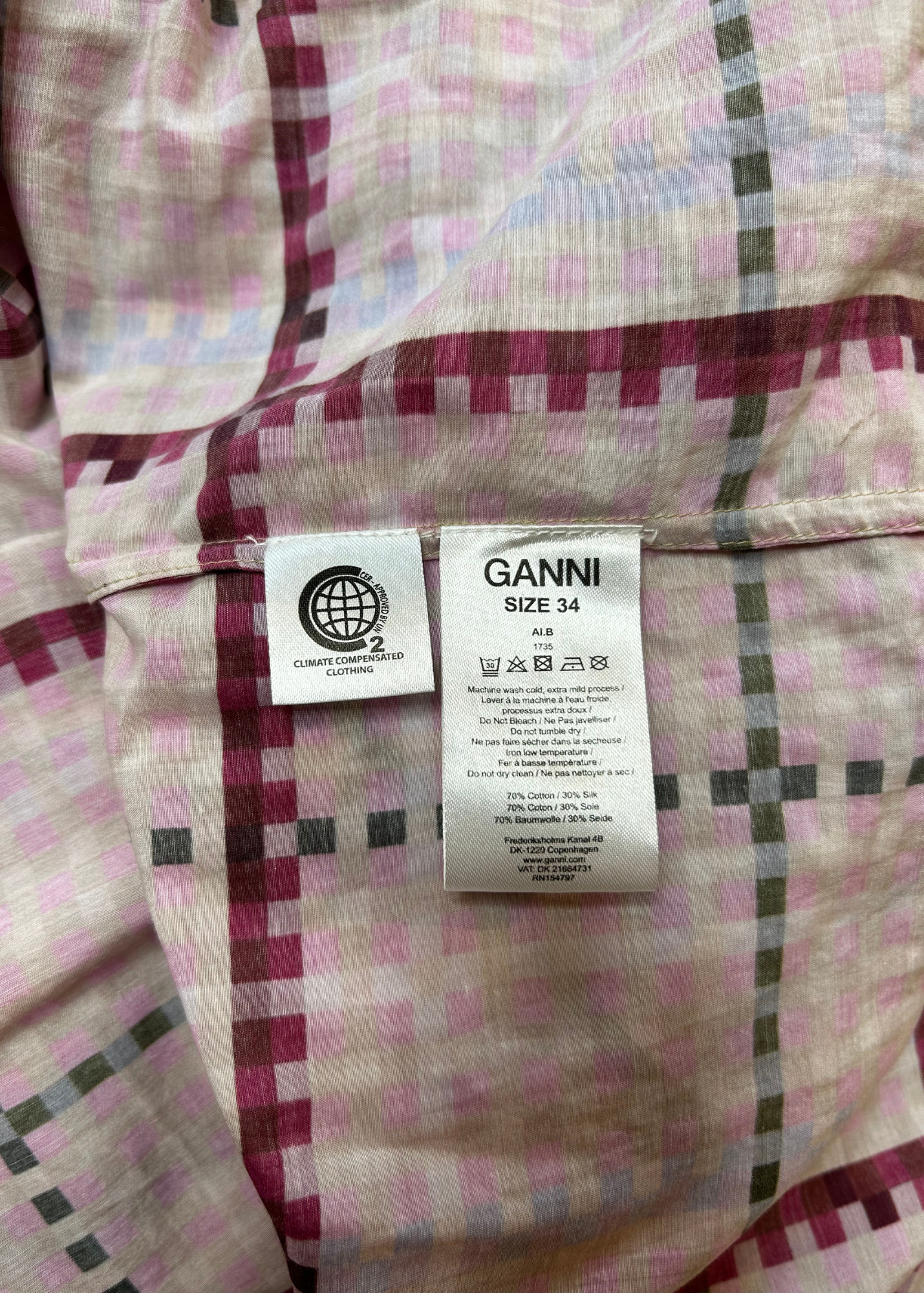 GANNI Gingham Maxi Dress