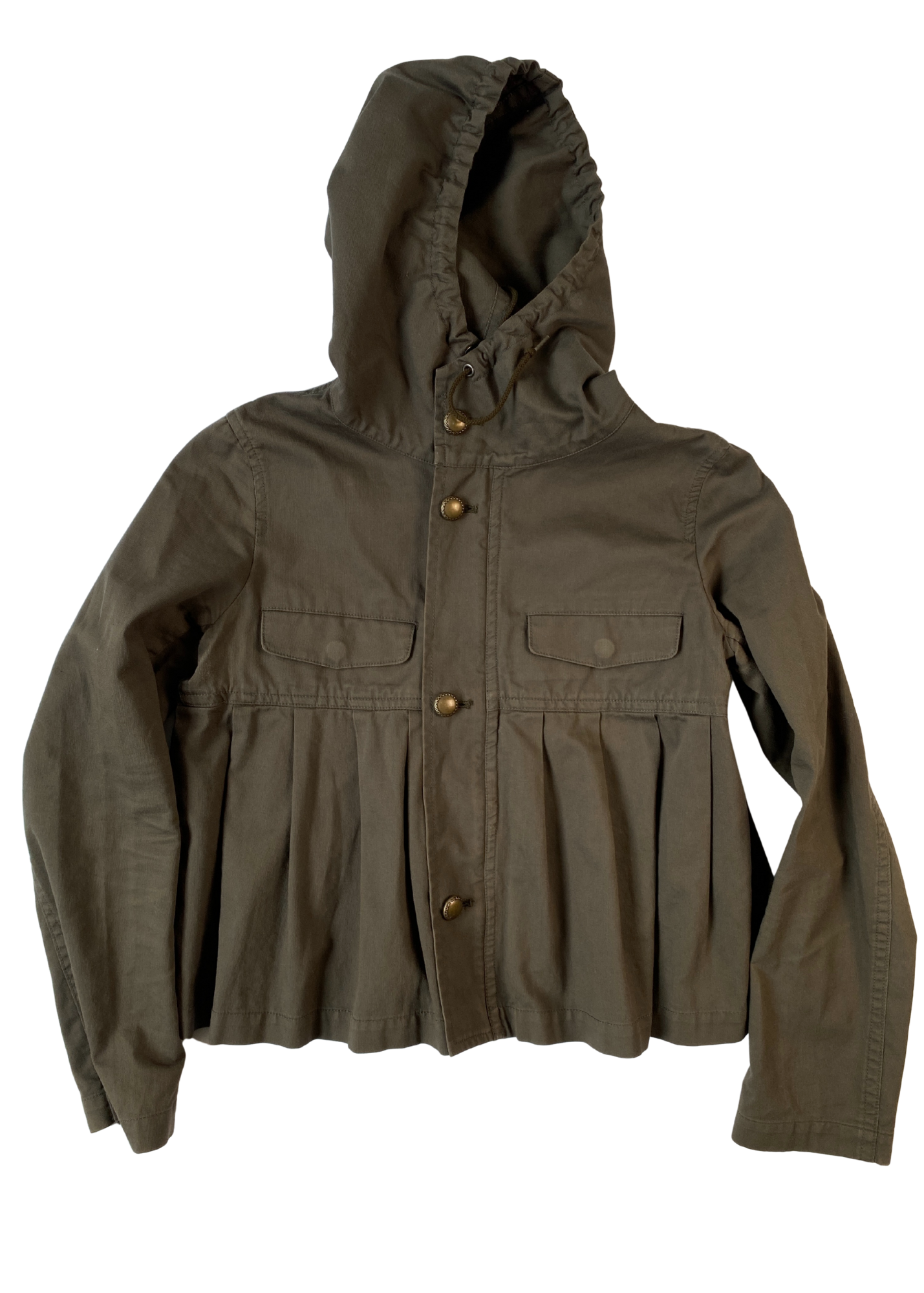 GOMME Pleated Hoodie Jacket