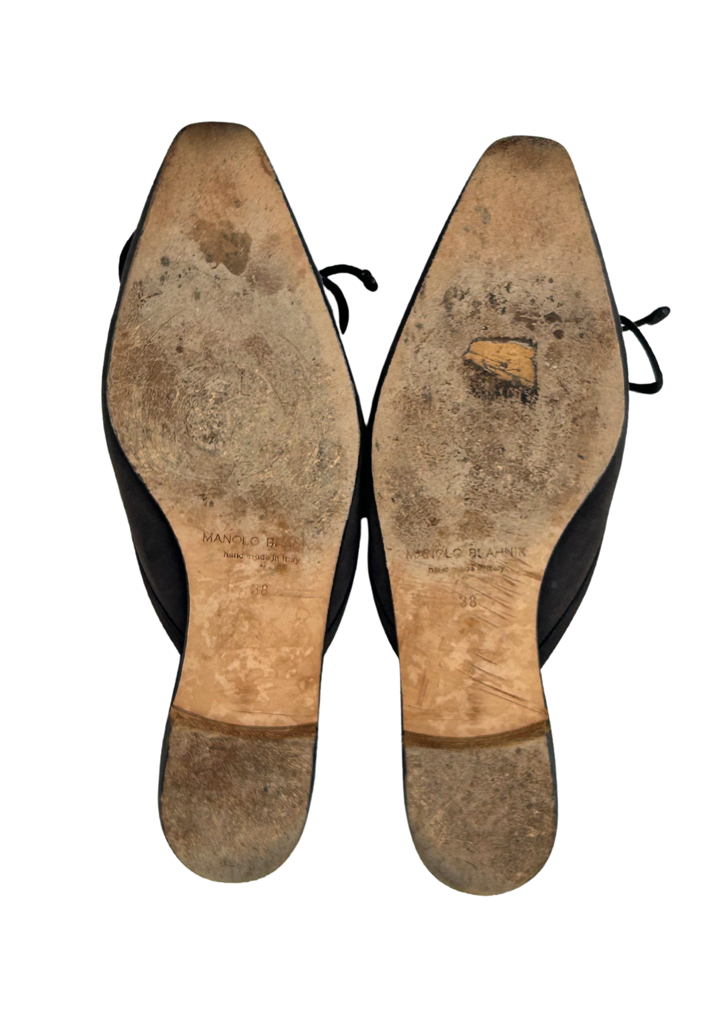 MANOLO BLAHNIK (AS IS) Suede 'Ballerimu' Mules