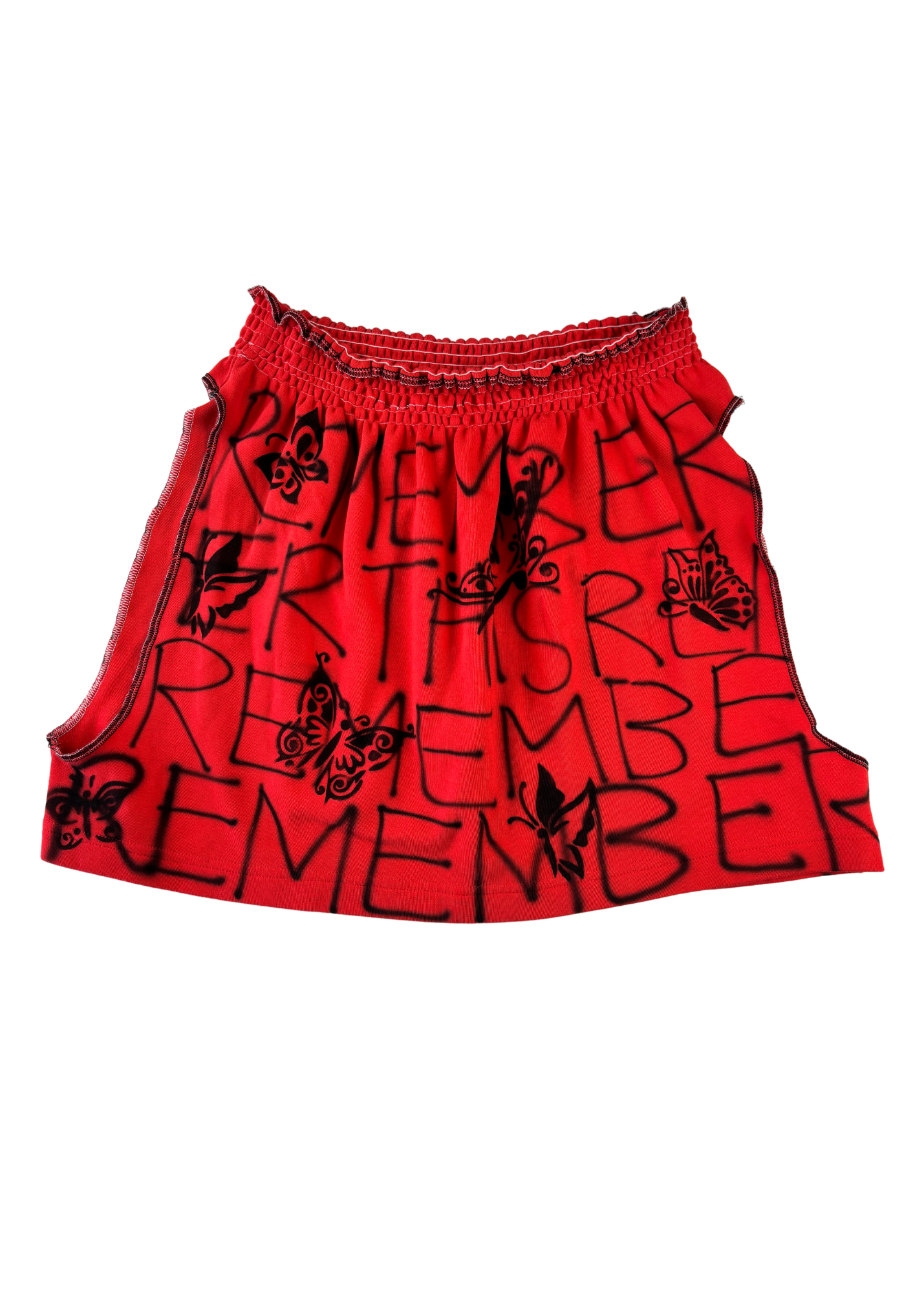 EGG LEMON Airbrushed Cutout Mini Skirt