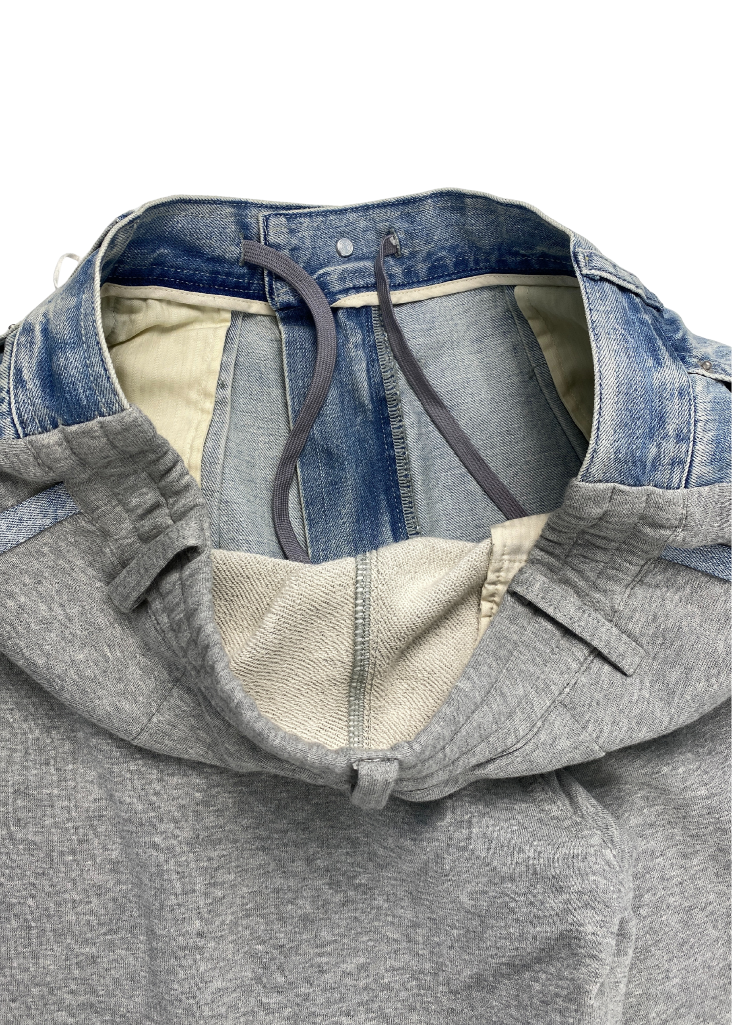 JNBY (BNWT) Lightwash Denim + Trackpant Wide Leg Jeans