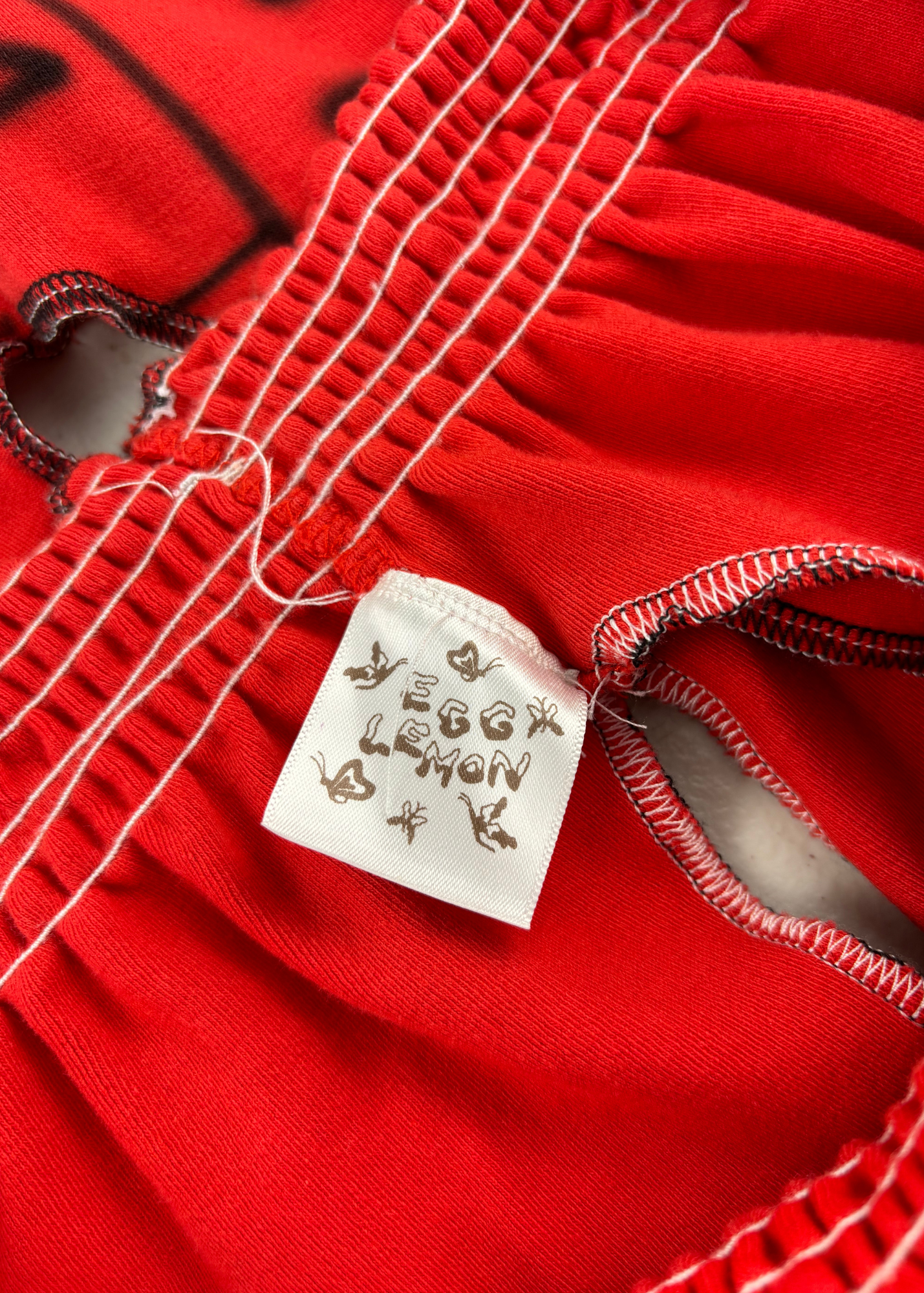 EGG LEMON Airbrushed Cutout Mini Skirt