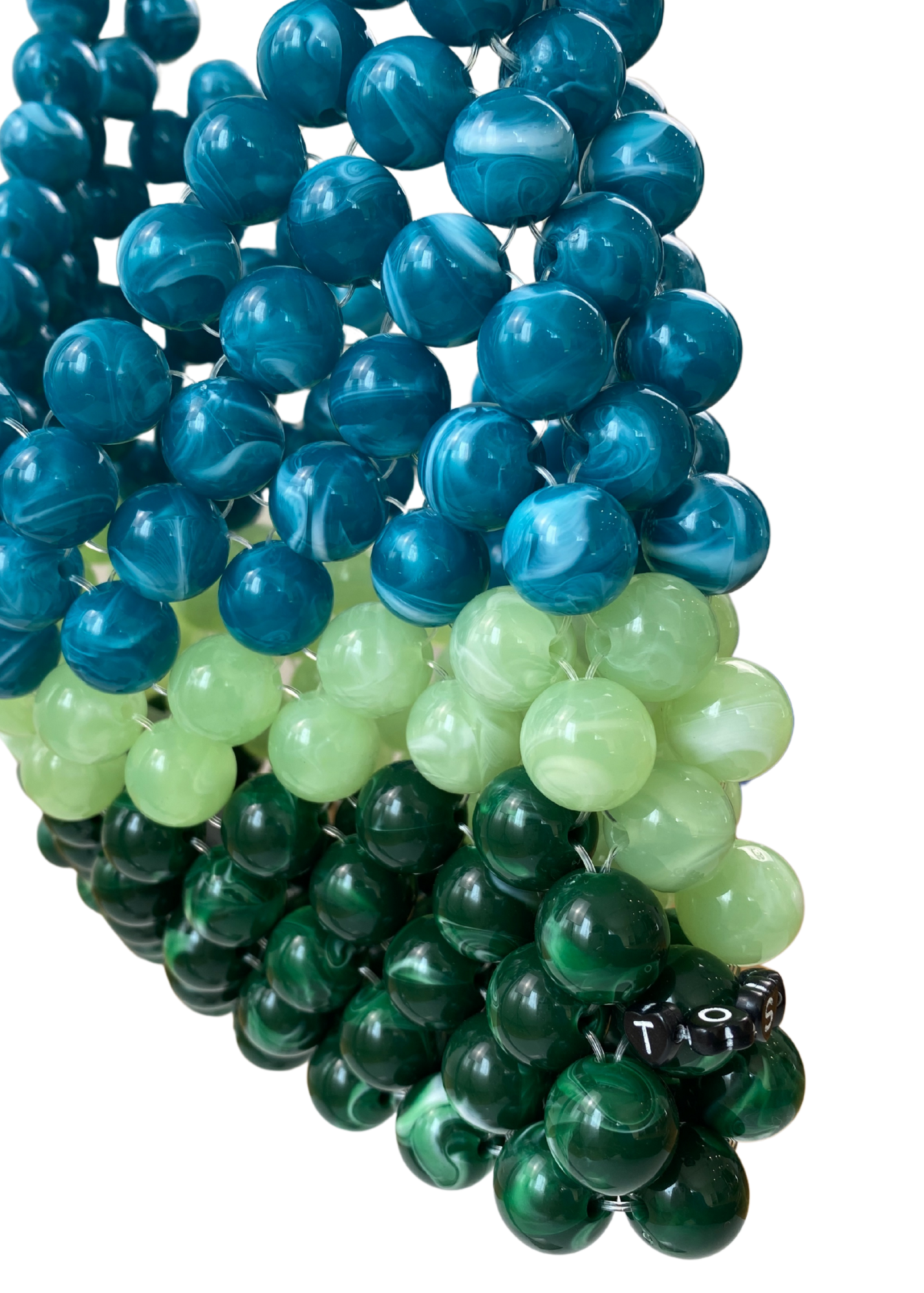 TOSS ME OUTSIDE Marble Bead Mini Bag