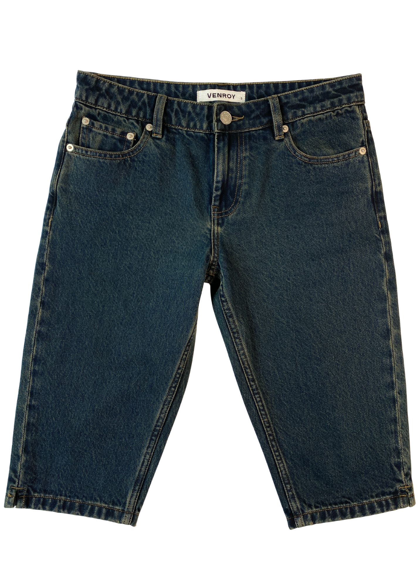 VENROY Denim Knee Length Capri