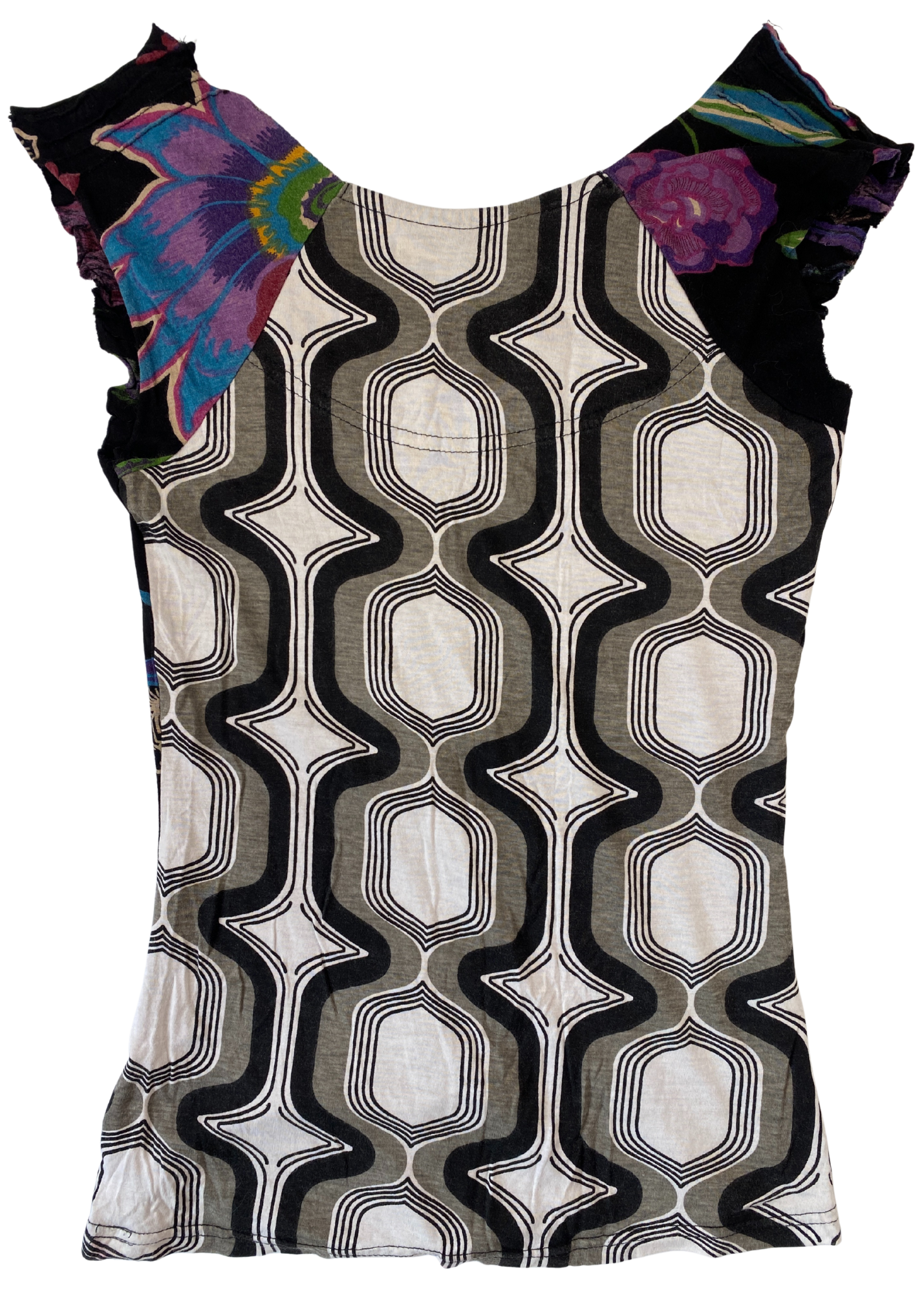 DESIGUAL Floral Patchwork Top