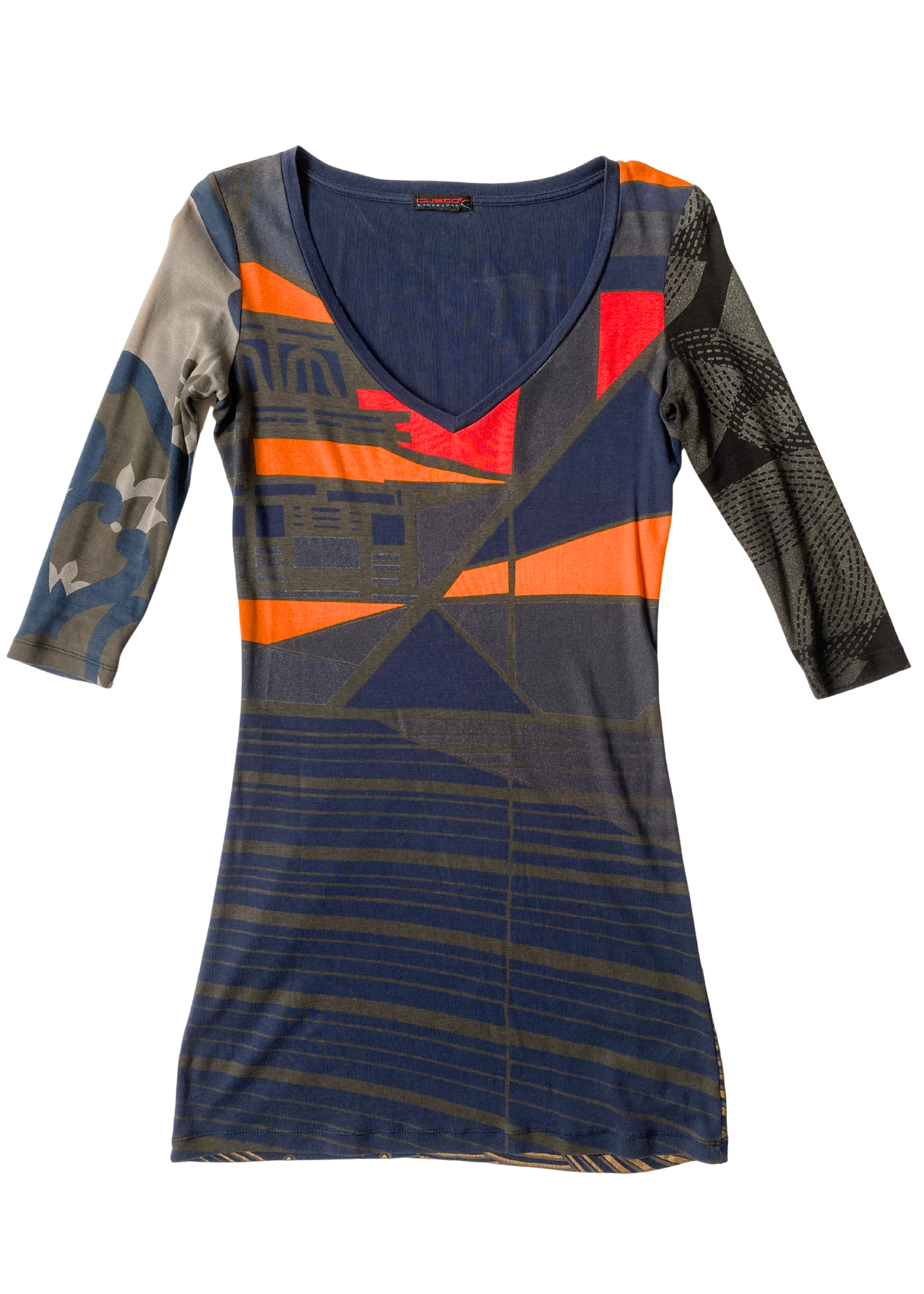 CUSTO BARCELONA Geometric Print Mini Dress