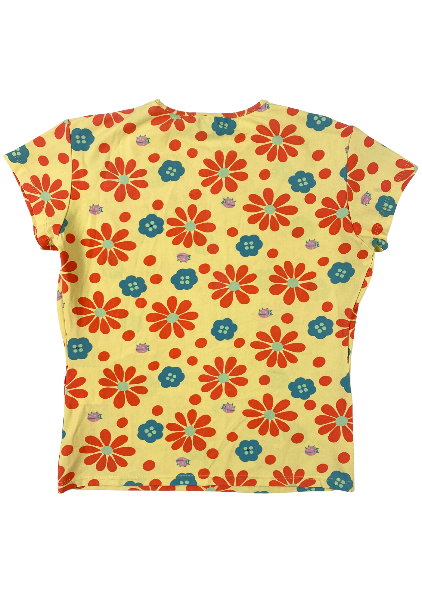 FENDI VINTAGE 1990's Floral Ladybug Print Baby T-Shirt