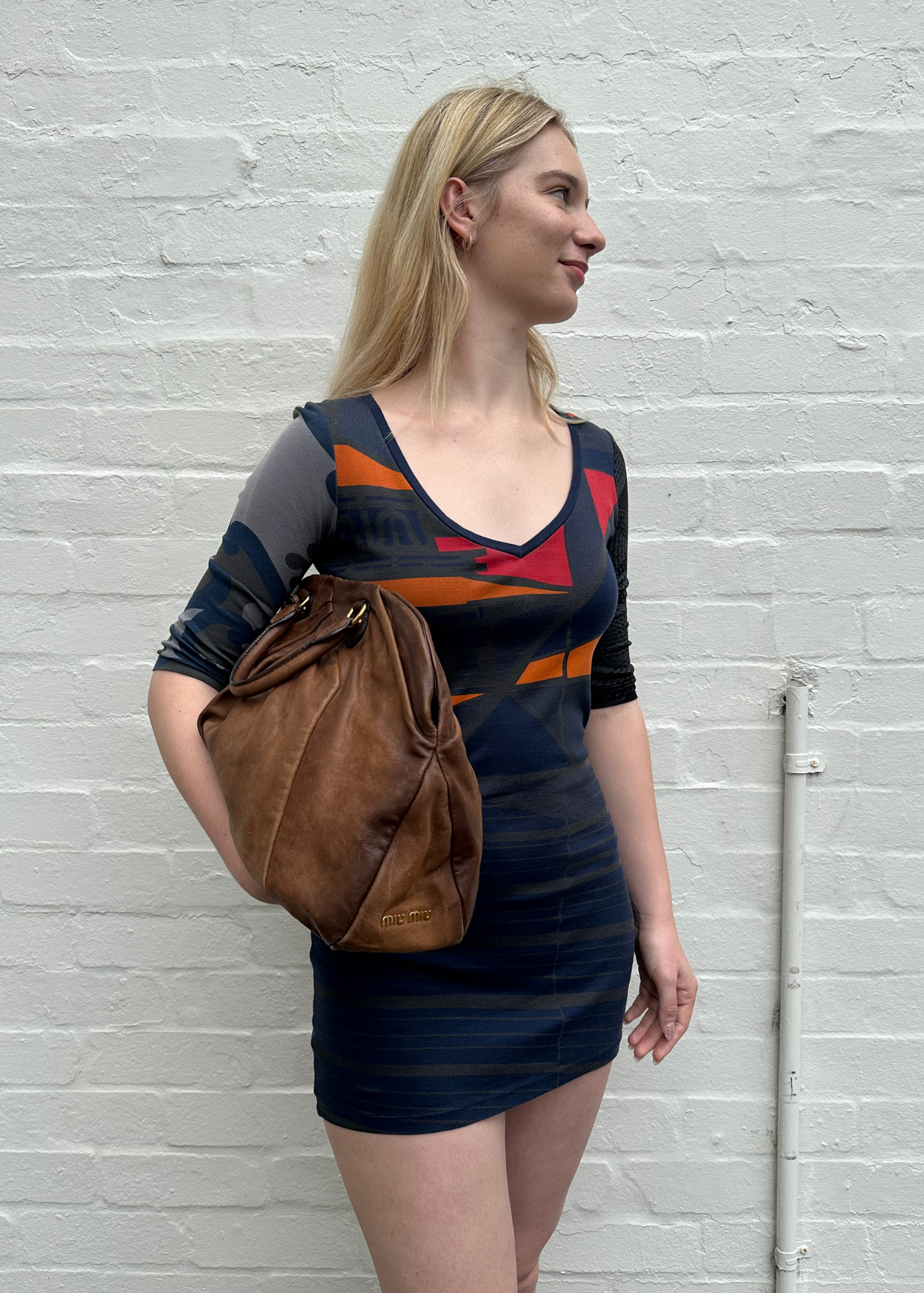 CUSTO BARCELONA Geometric Print Mini Dress