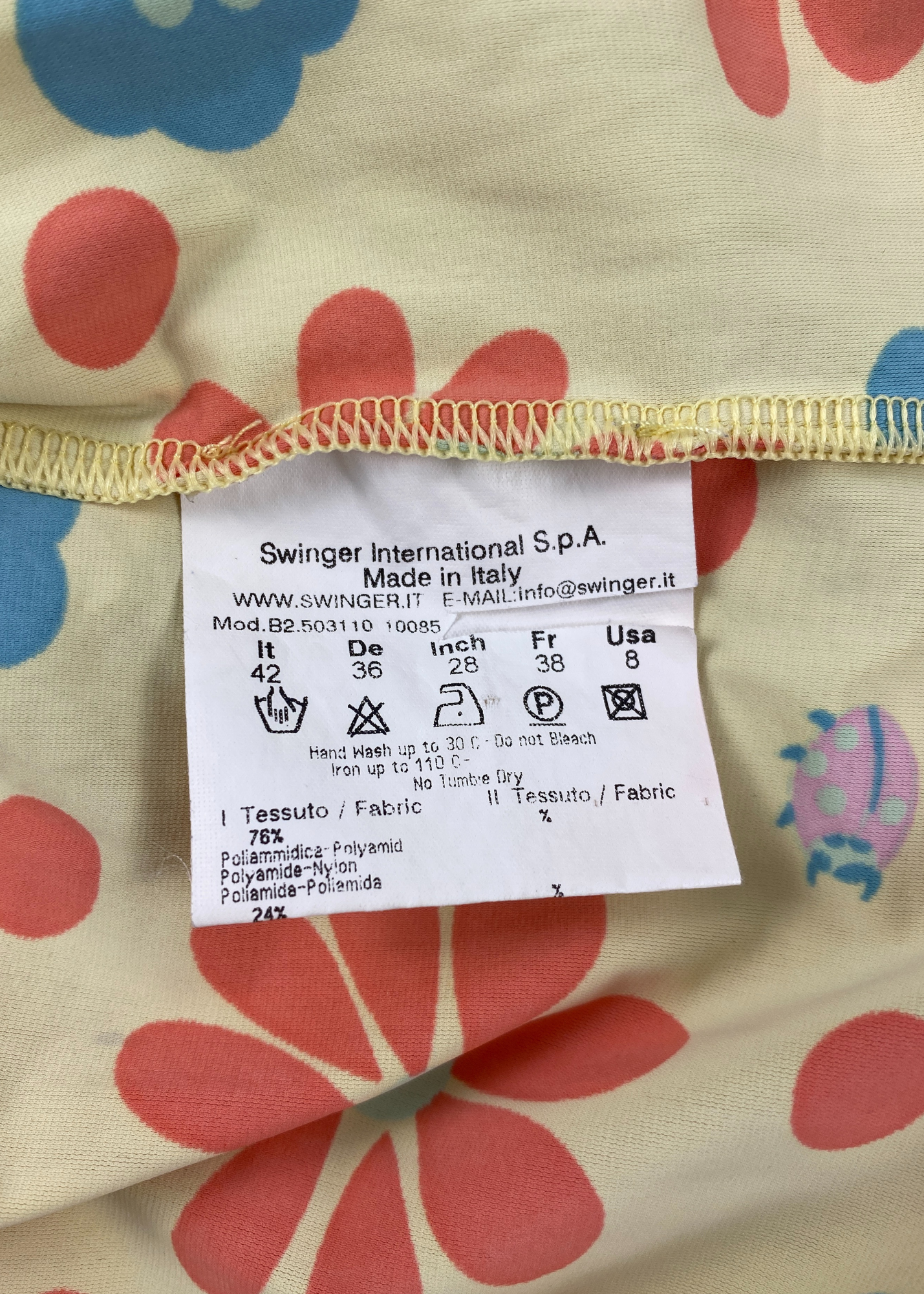 FENDI VINTAGE 1990's Floral Ladybug Print Baby T-Shirt