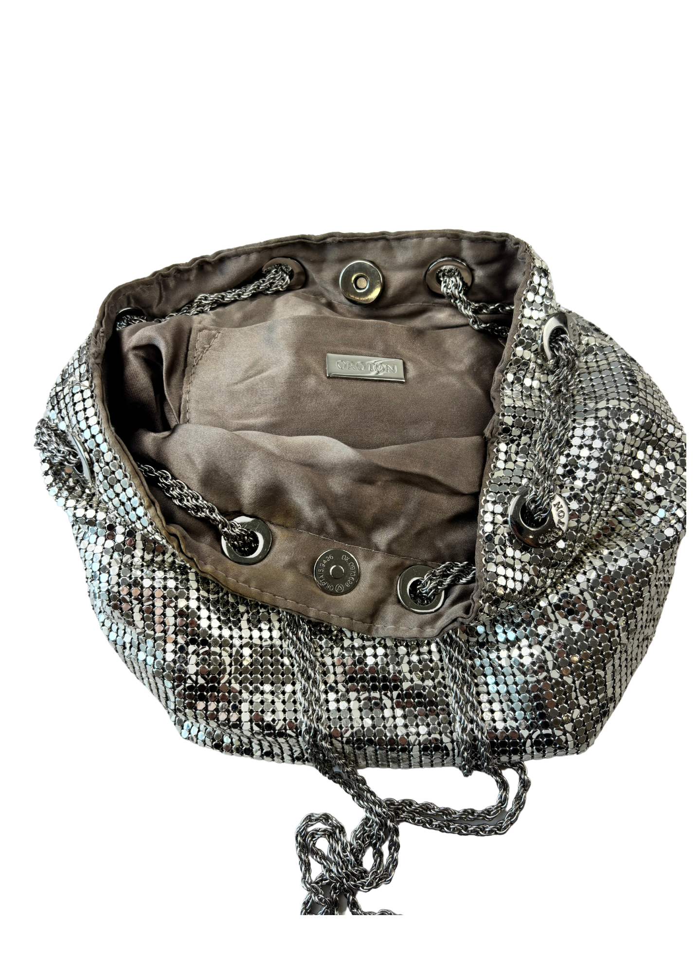 OROTON Silver Glomesh Chainlink Purse