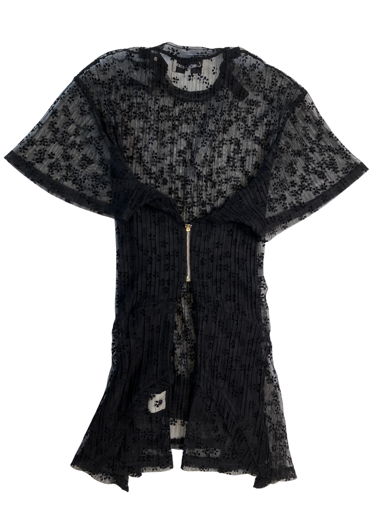 KARLAIDLAW Floral Mesh Zip Fasten Mini Dress