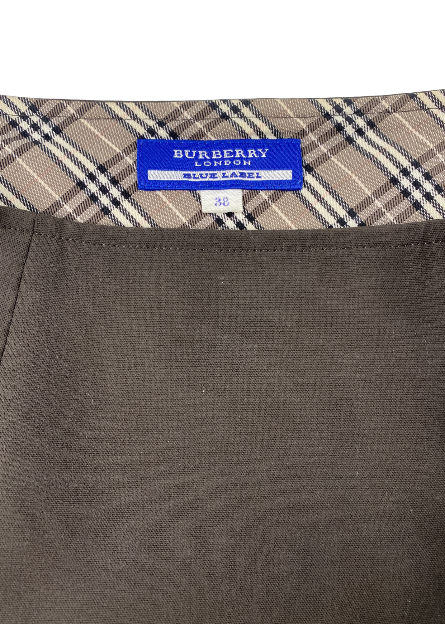 BURBERRY BLUE LABEL Pleat Drop Waist Mini Skirt