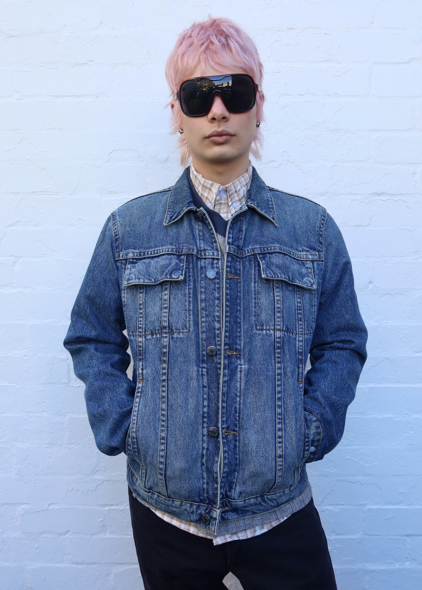 HELMUT LANG 'Mr 87' Mid-Wash Double Pocket Panel Denim Jacket
