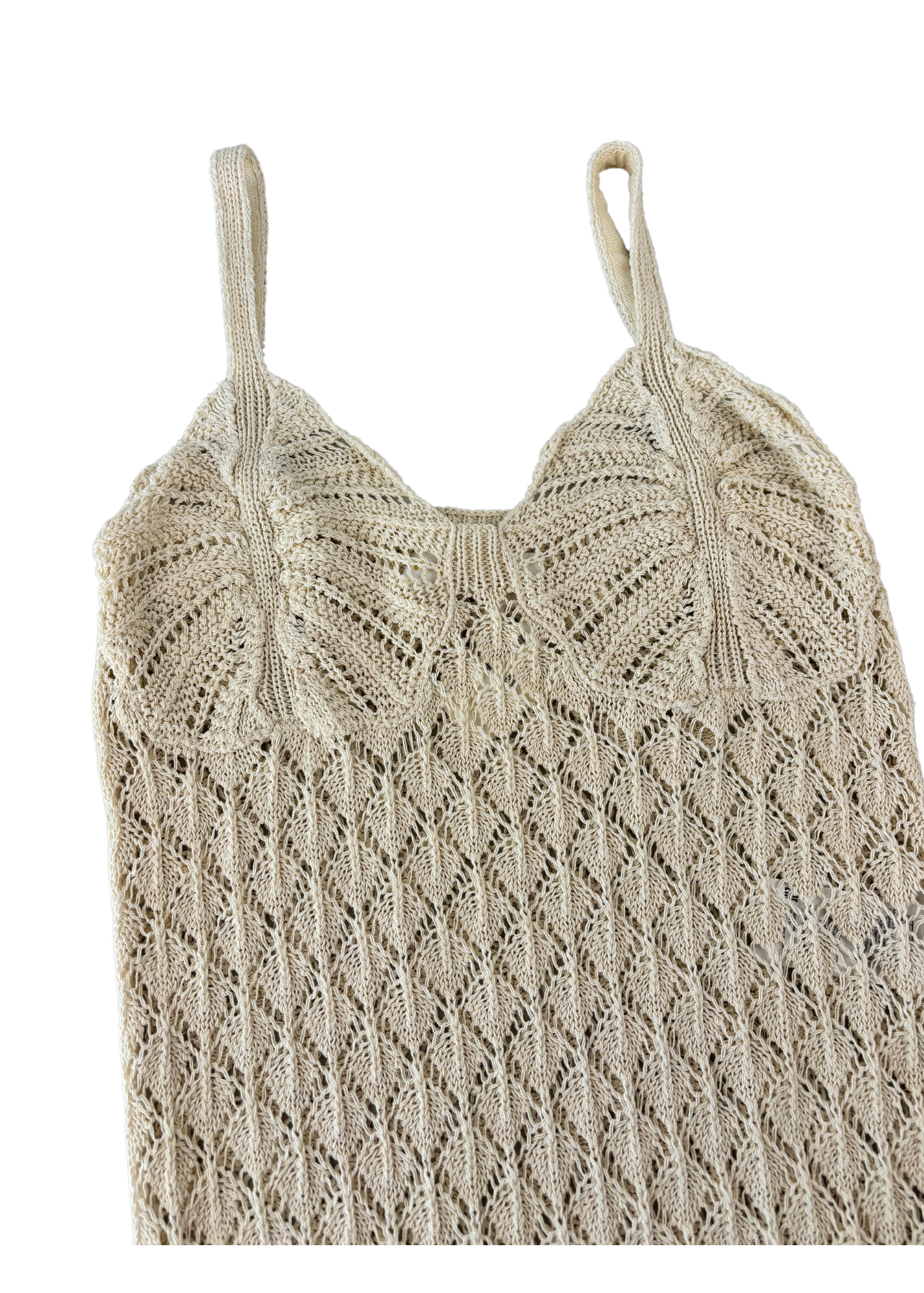 REMAIN Cream Crochet Maxi Dress