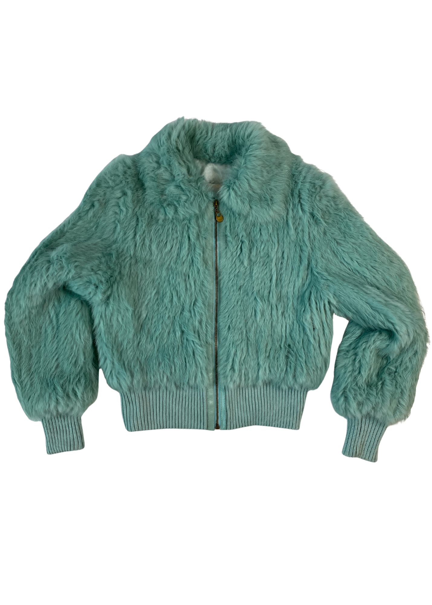 LOLLA PALOOZA Rabbit Fur Zip Up Jacket