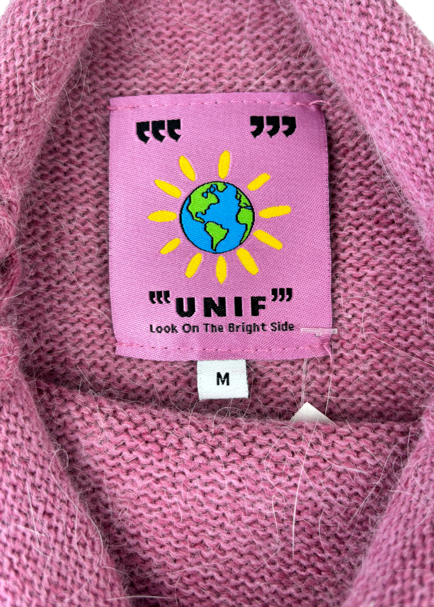 UNIF Pink Angora Blend Cutout Tank