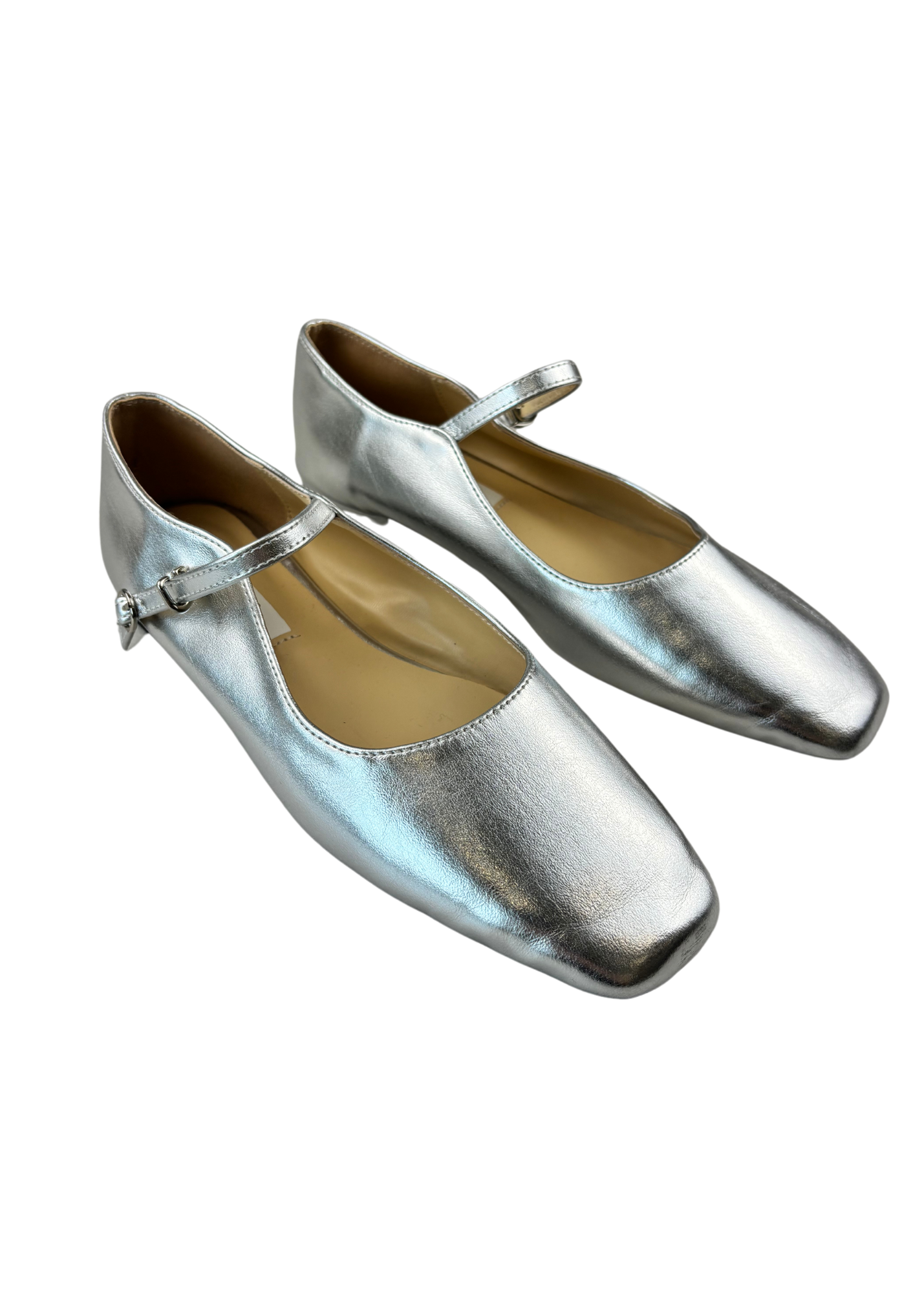 MORE THAN Silver Mary Janes