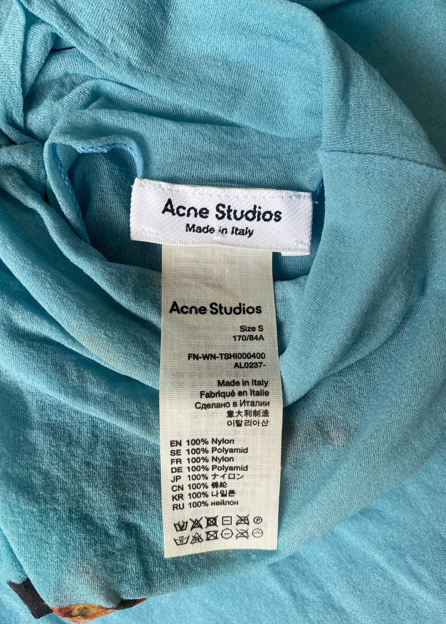 ACNE STUDIOS Print Second Skin Turtle Neck